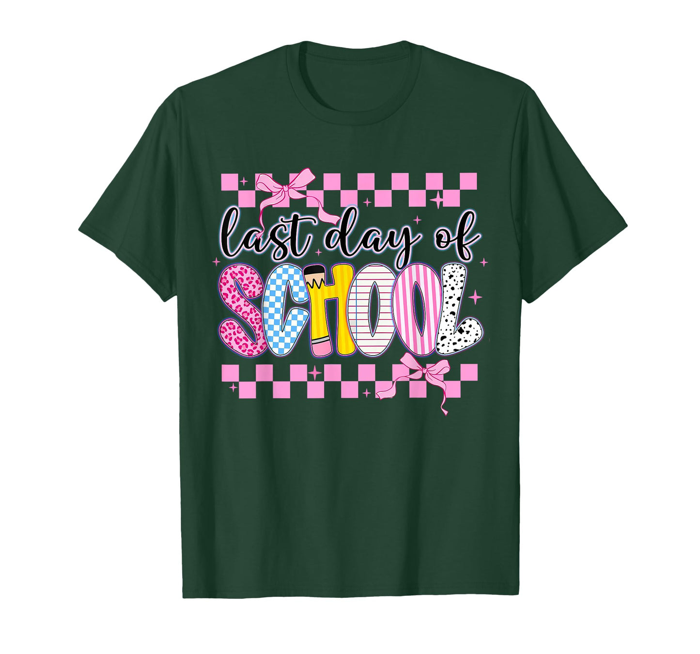 Last Day Of School Teacher Last Day Of School coquette Bow T-Shirt