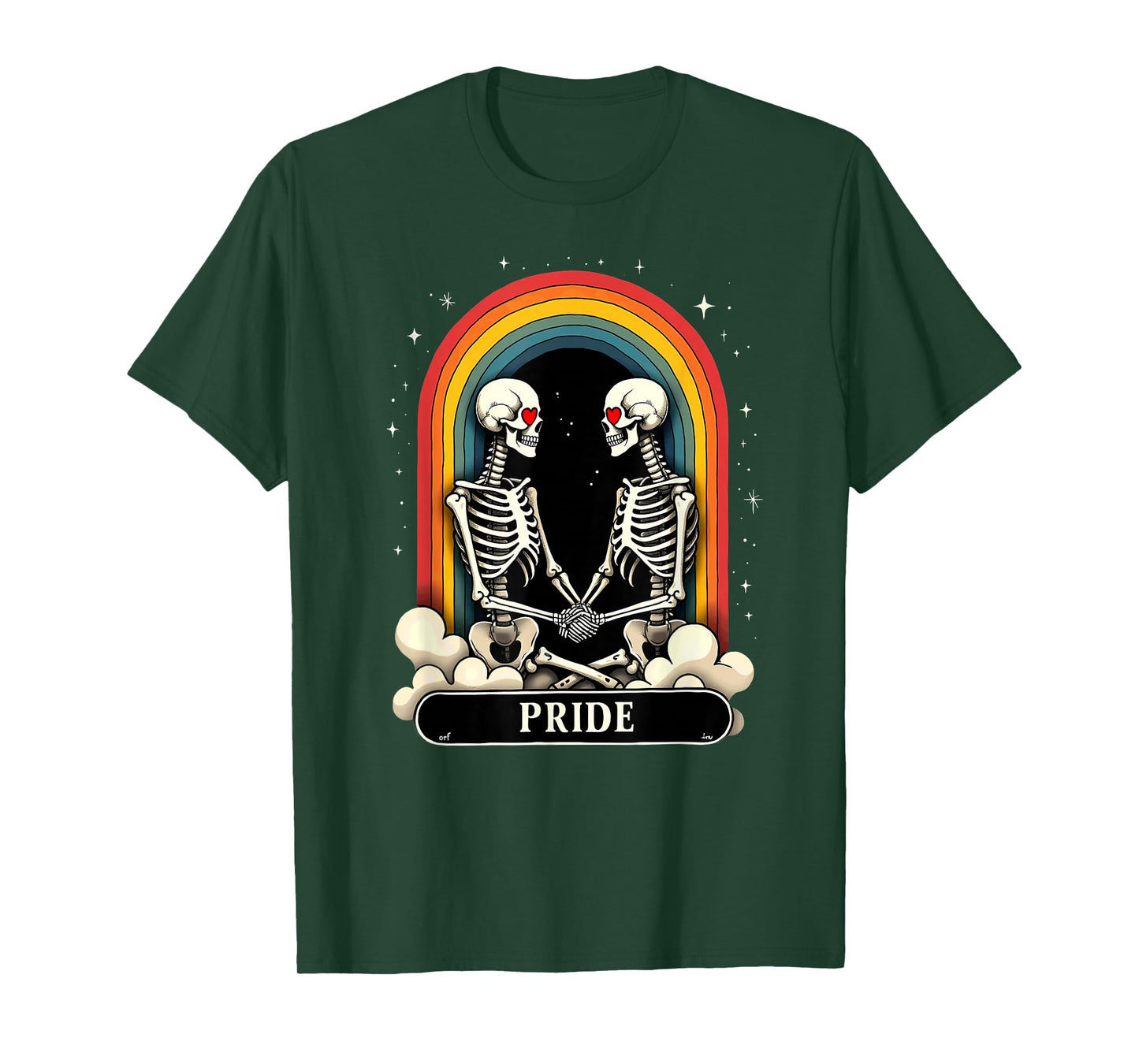 Tarot Card Pride LGBT Gay Lesbian Rainbow Skeleton Halloween T-Shirt