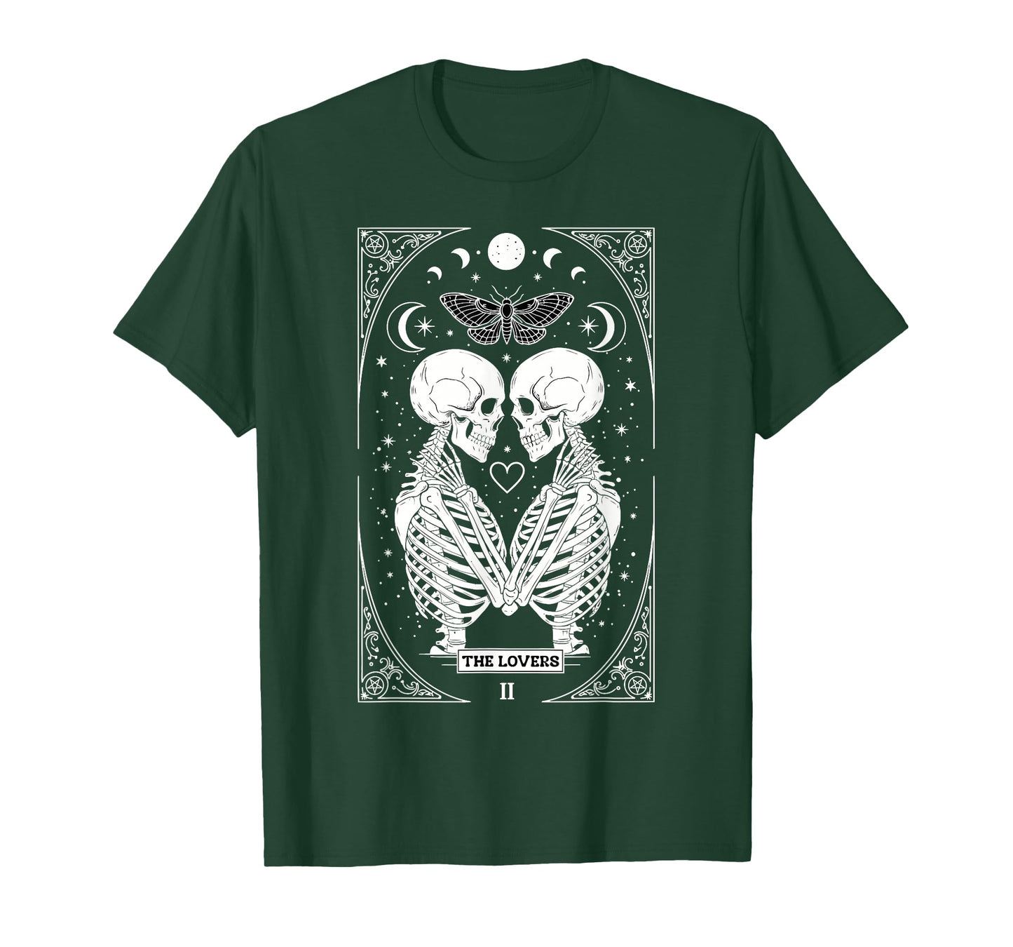 The Lovers Vintage Tarot Card Astrology Goth Halloween Women T-Shirt