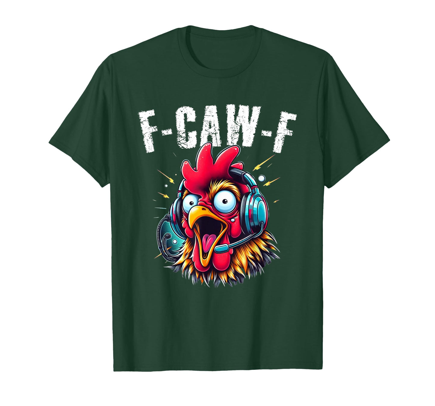 Gaming F-CAW-F Funny Chicken Scream Gamer Humor T-Shirt