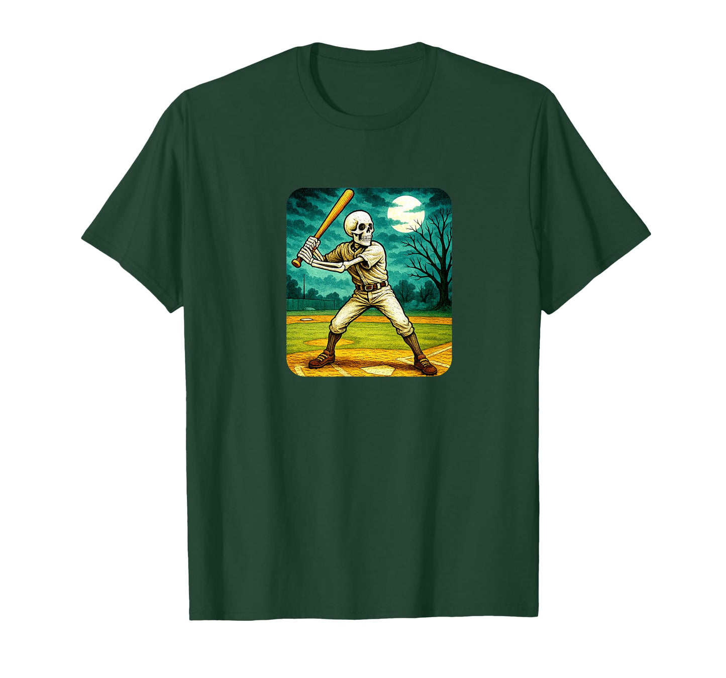 Skeleton Baseball Player - Batter Field Homerun Dinger T-Shirt