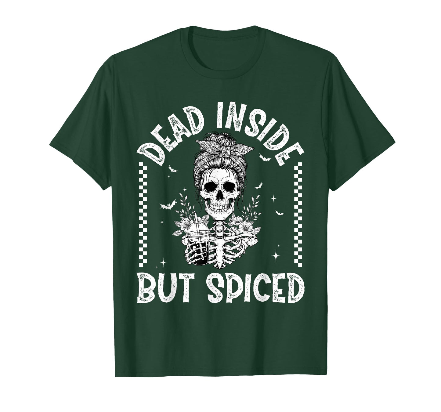 Dead Inside But Spiced Skeleton Pumpkin Spice Halloween Vibe T-Shirt