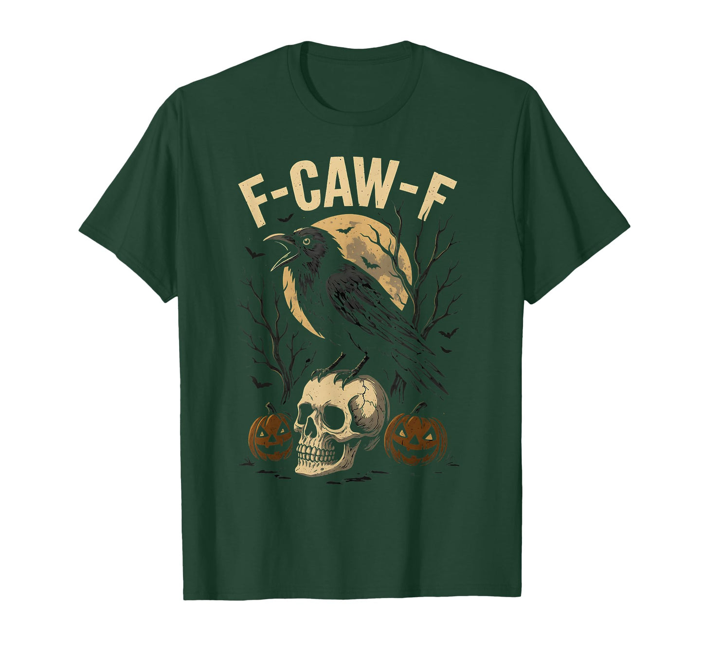 Halloween f caw f Black Bird f-caw-f Crow Women Men T-Shirt