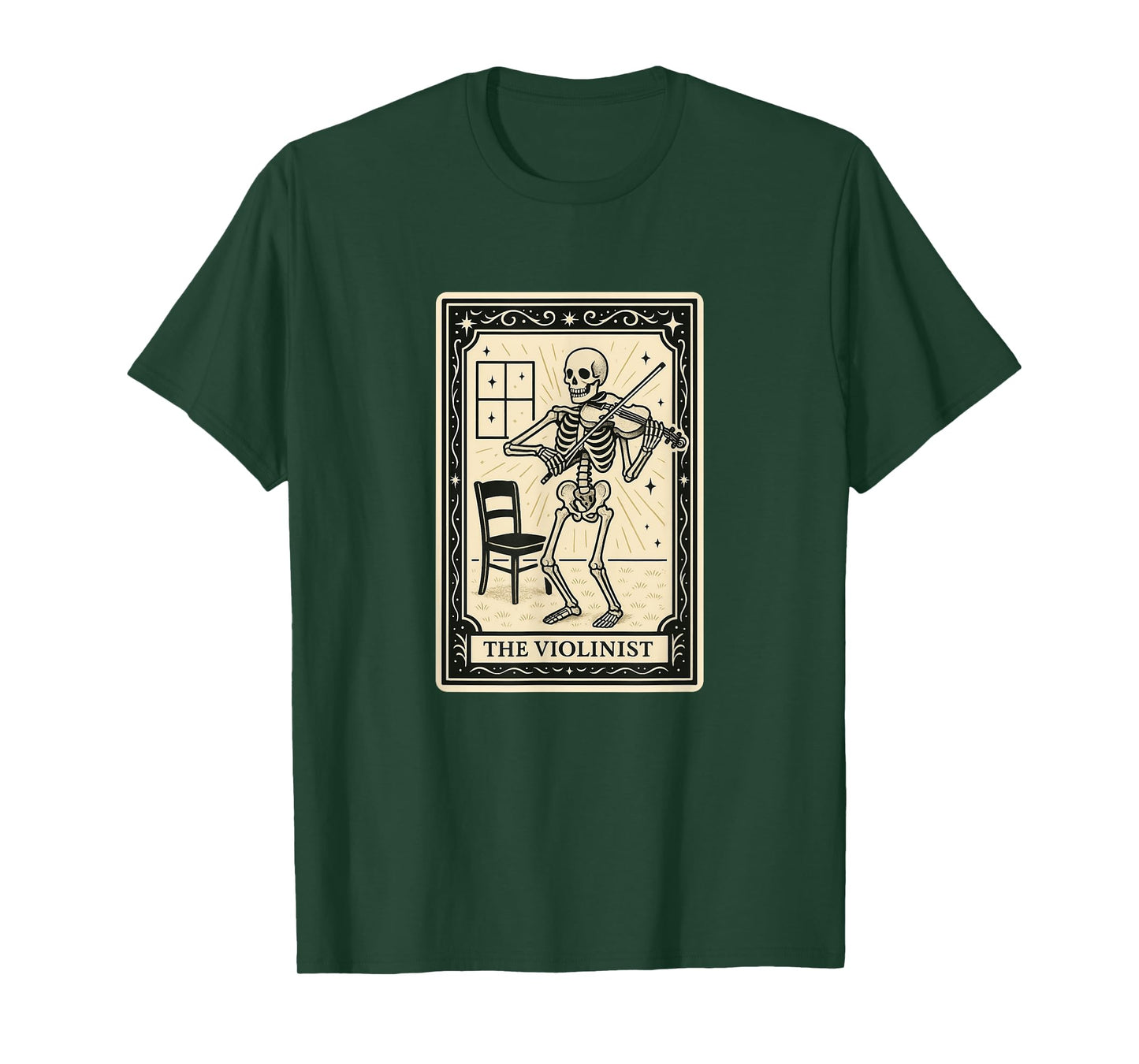 The Violinist Tarot Card - Halloween Spooky Gothic Violin T-Shirt