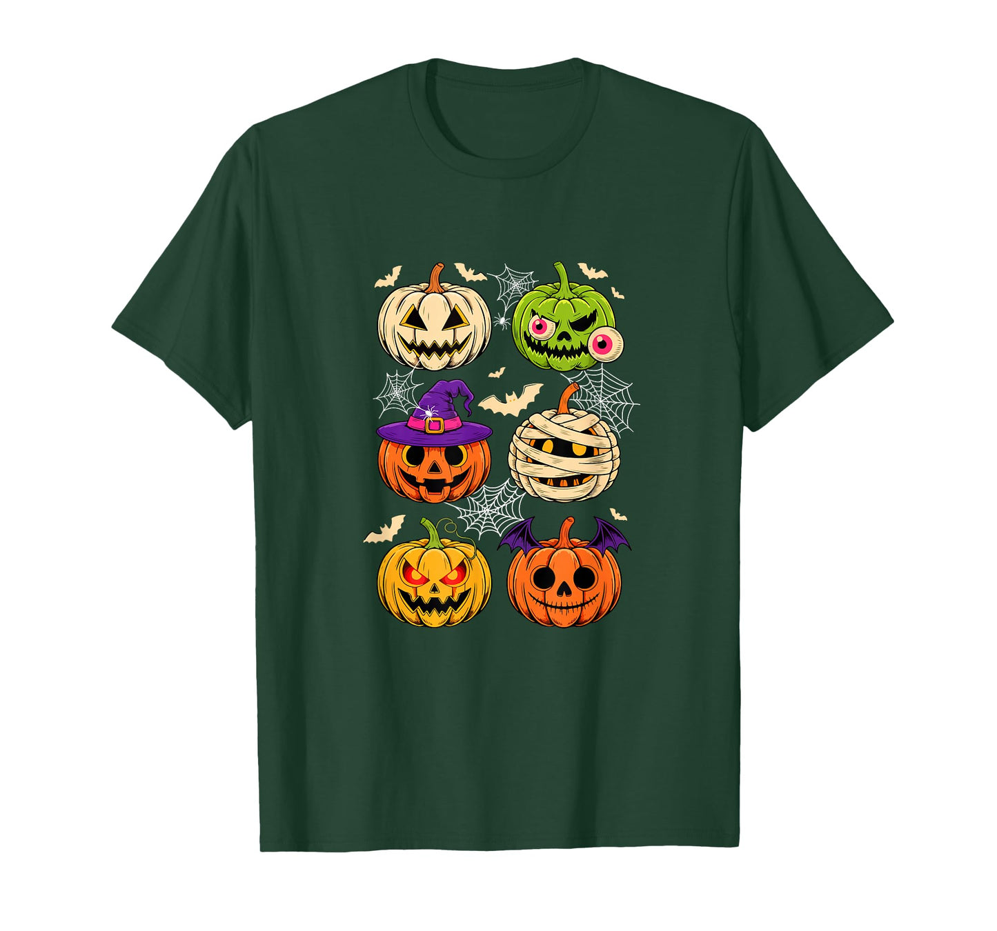 Halloween Collection Horror Carved Pumpkins As Witch Mummy T-Shirt