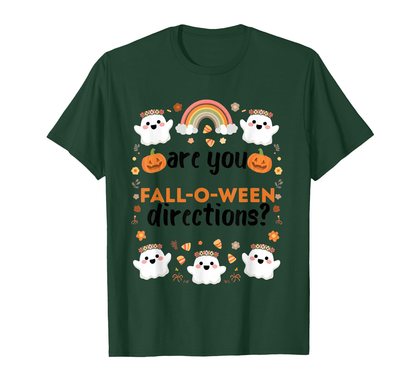 Vintage are You Fall O Ween Directions Funny Halloween Ghost T-Shirt