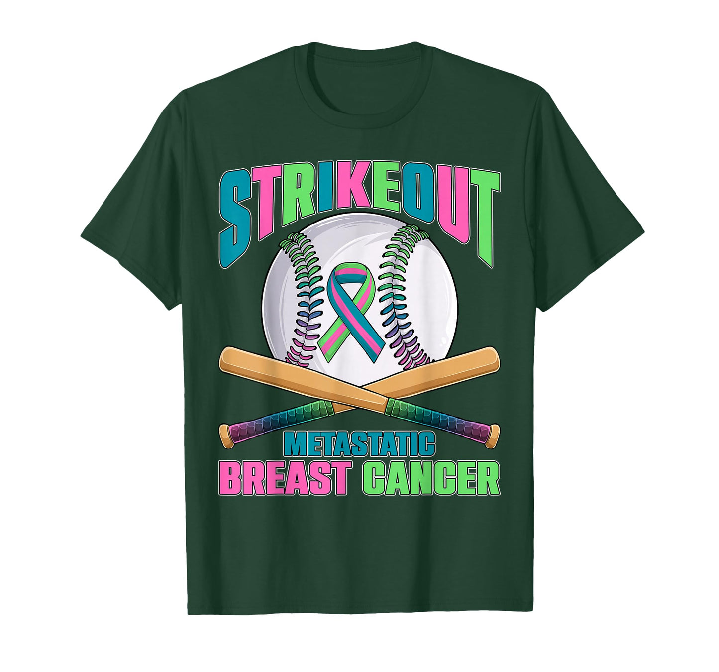 Strikeout Metastatic Breast Cancer Awareness Baseball Women T-Shirt