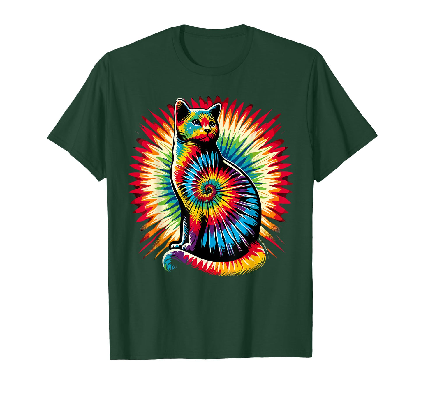 Cute Cat Tie Dye T-Shirt