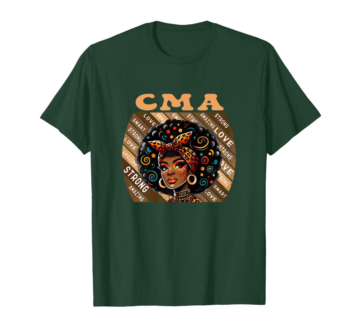 CMA Certified Medical Assistant Afro Black History Month T-Shirt