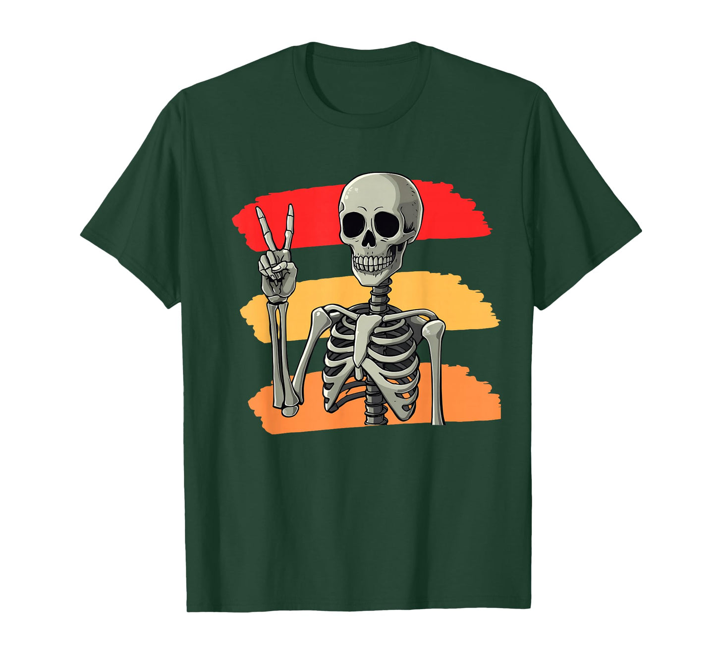 Skeleton Hand Peace Sign, Halloween Skeleton Peace Hands T-Shirt
