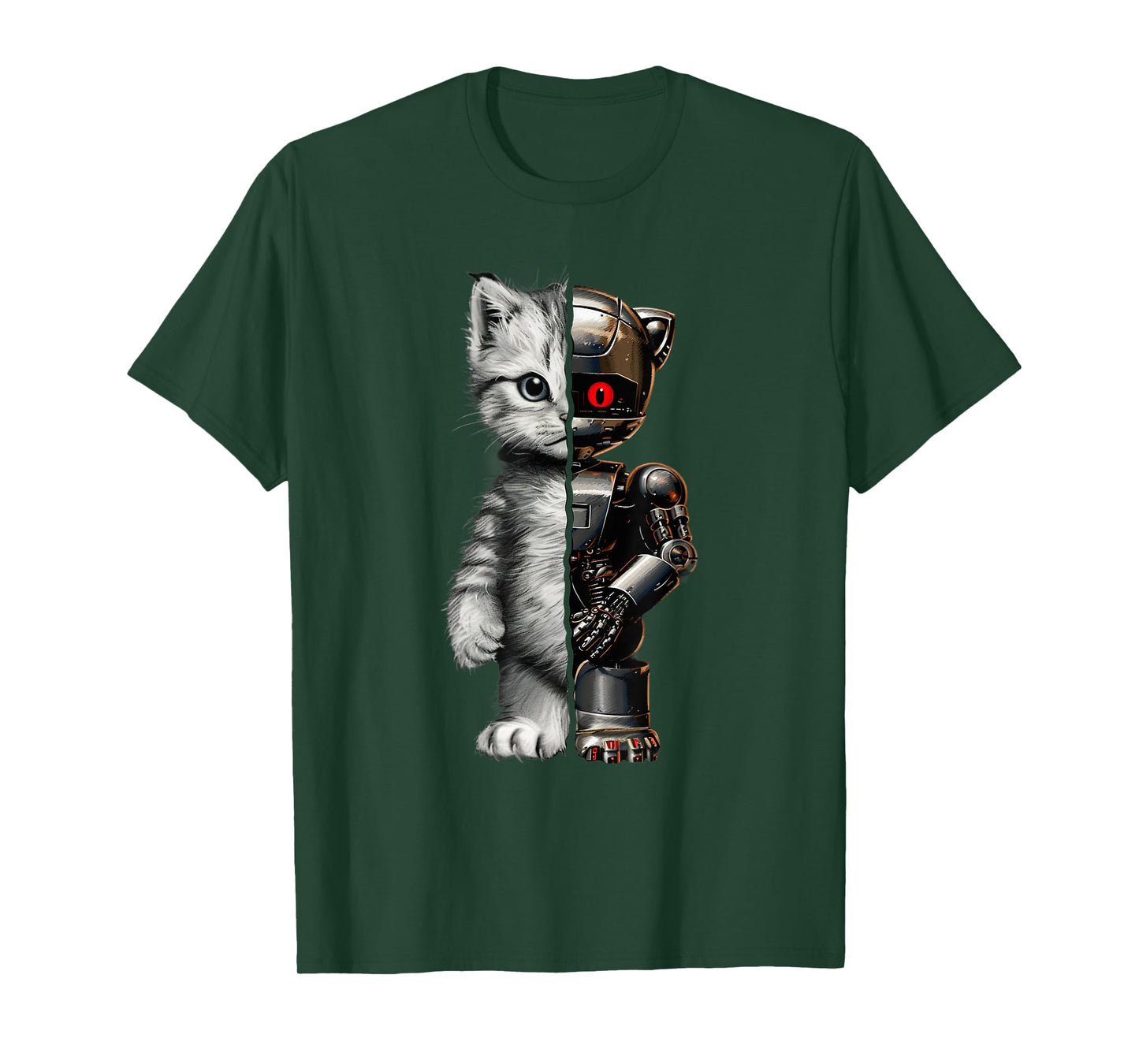 Funny Robotics Animal Lover Cat Robots Graphic Engineer Cats T-Shirt