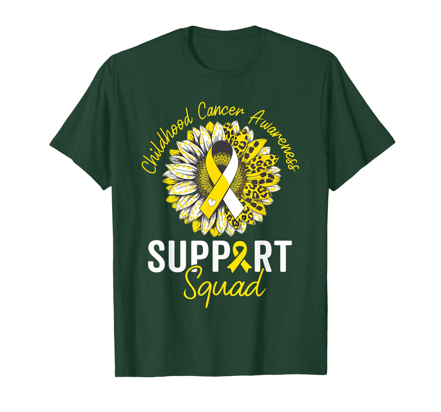 Childhood Cancer Awareness Support Squad Gold Ribbon Kids T-Shirt