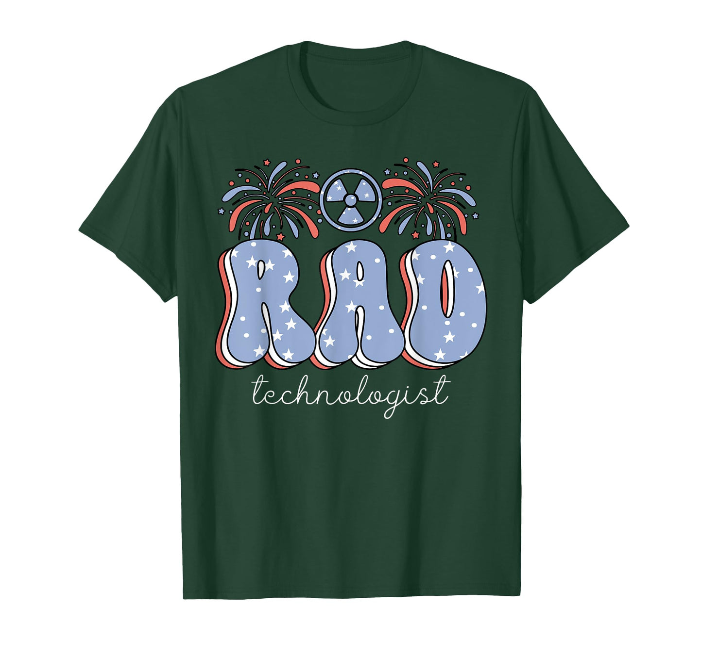Retro Rad Technologist 4th Of July Xray Radiology Department T-Shirt