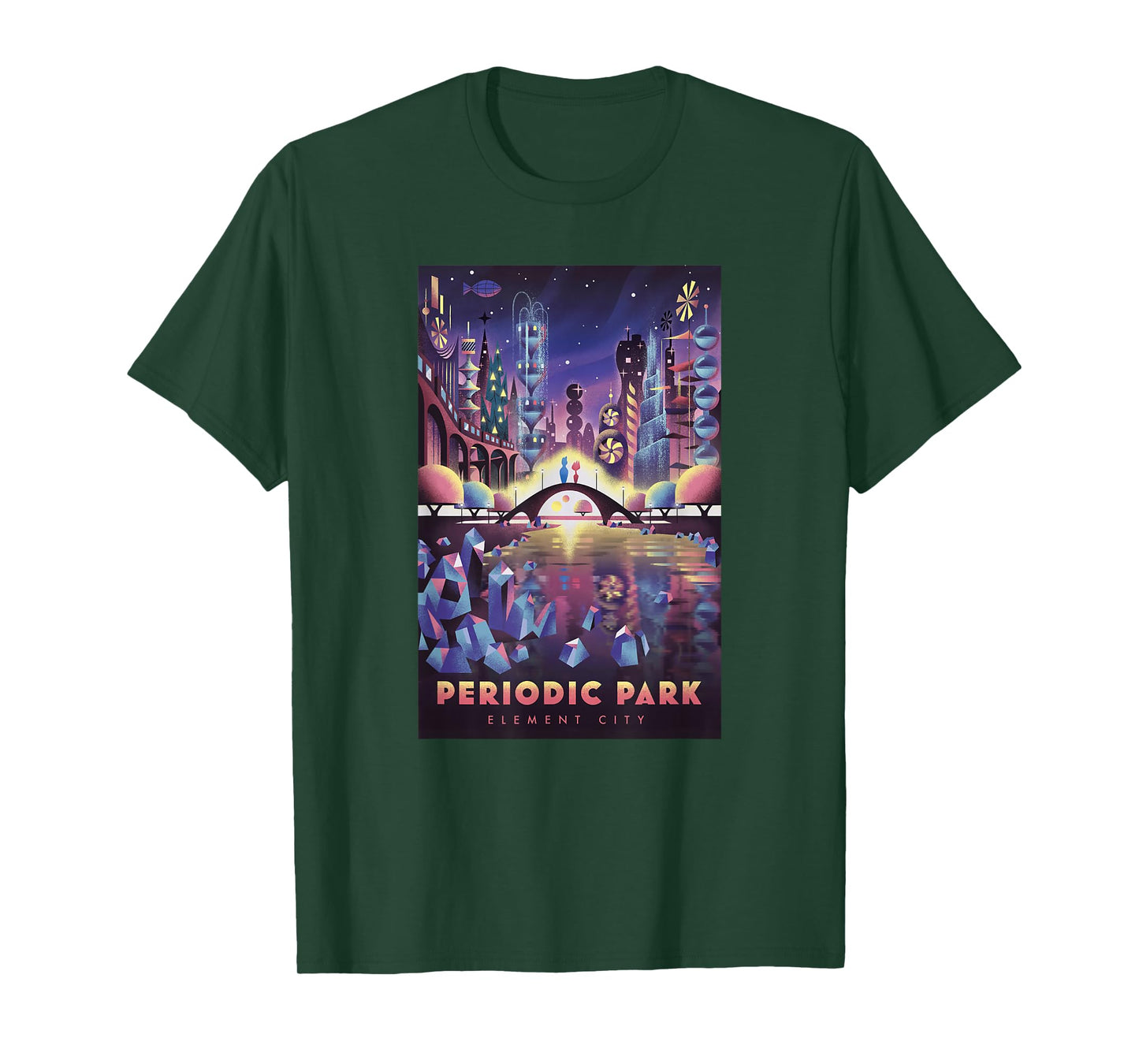 Disney Pixar Elemental Periodic Park Element City Poster T-Shirt