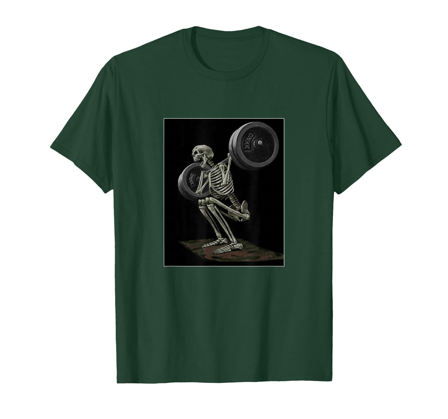 Skeleton Squat Training Weightlifting Funny Gym T-Shirt