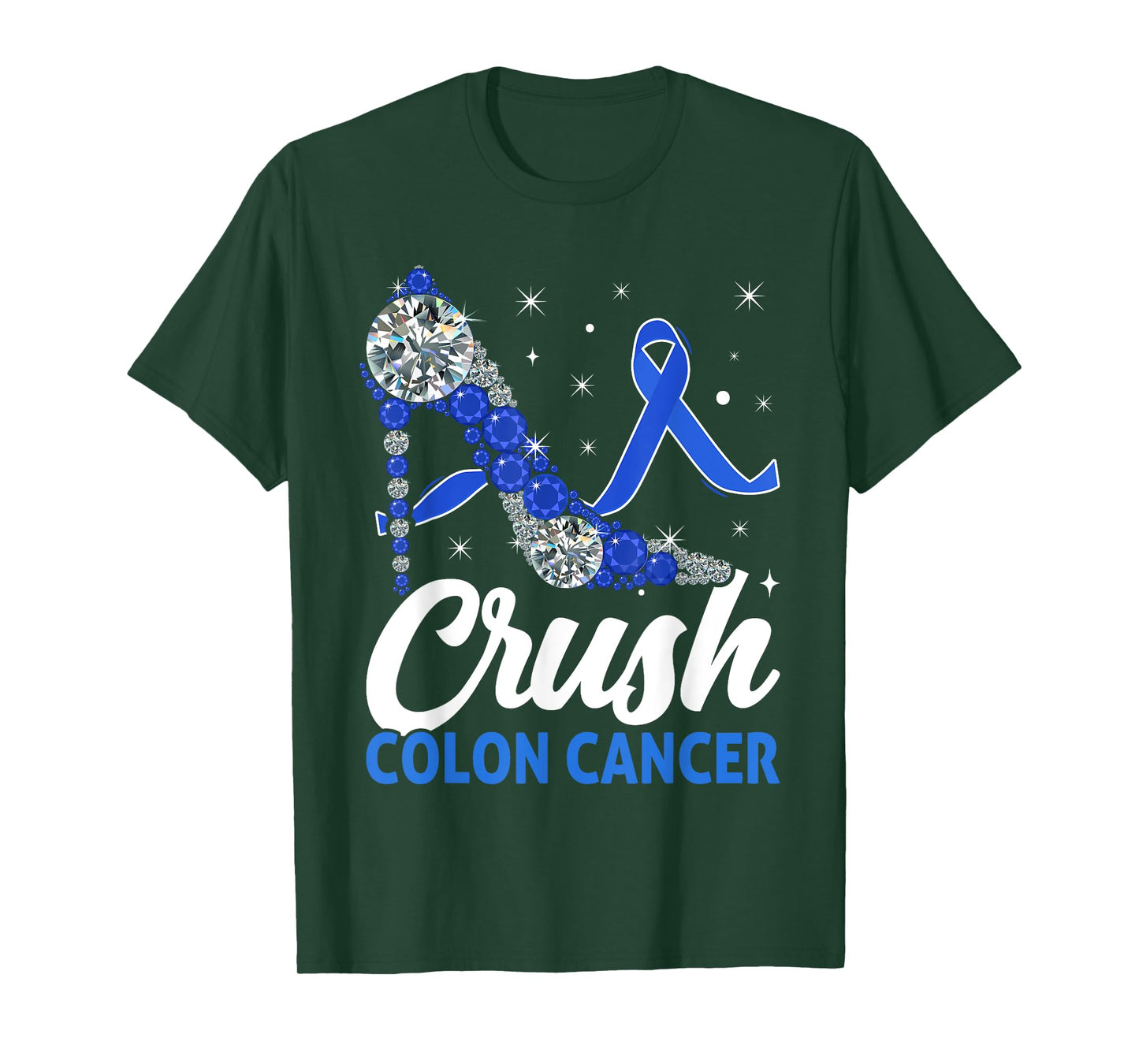 Colon Cancer Awareness Blue Ribbon Colon Cancer Warriors T-Shirt