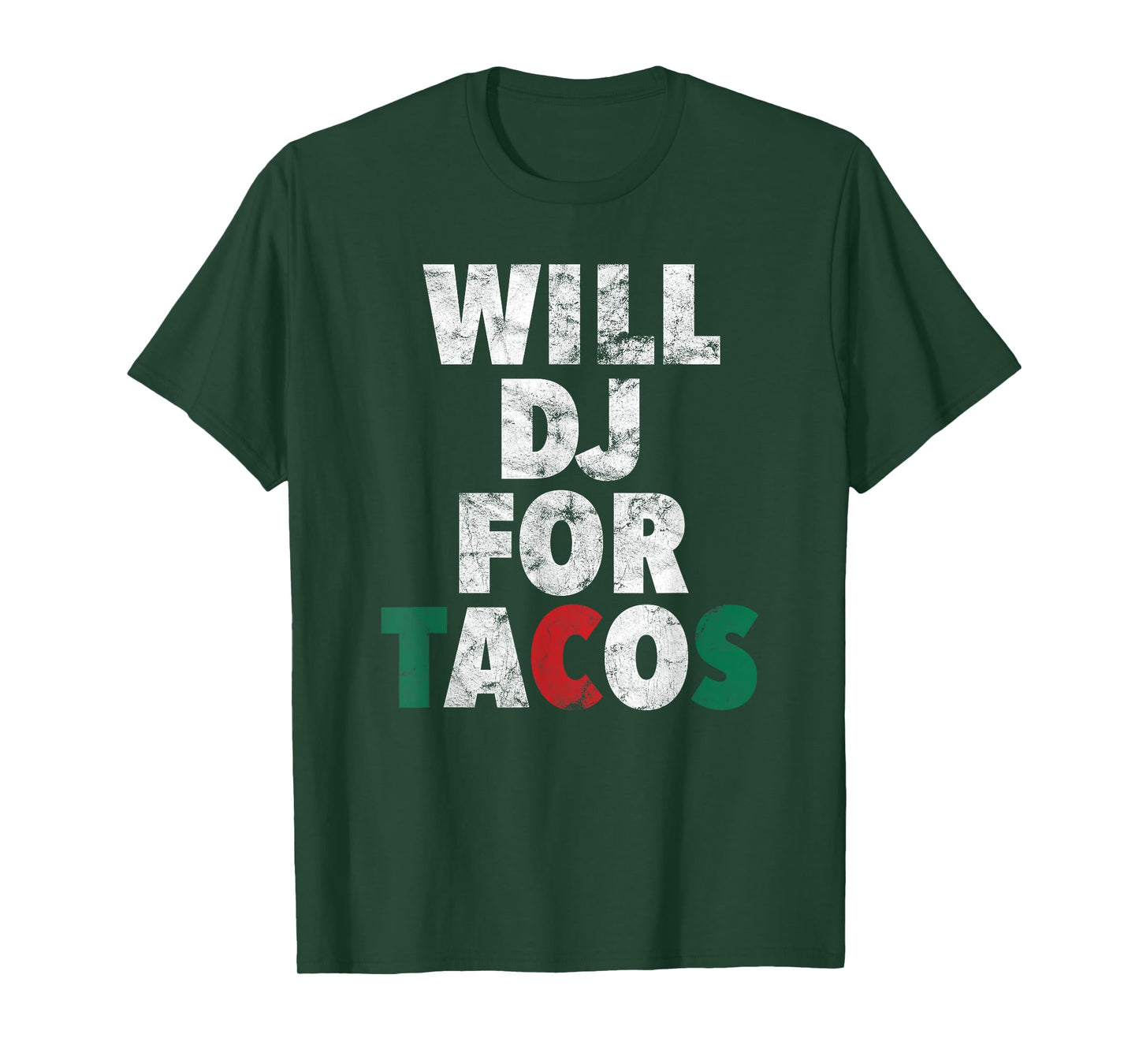 WILL DJ FOR TACOS Funny Hip Hop EDM Mexican Mix T-Shirt T-Shirt