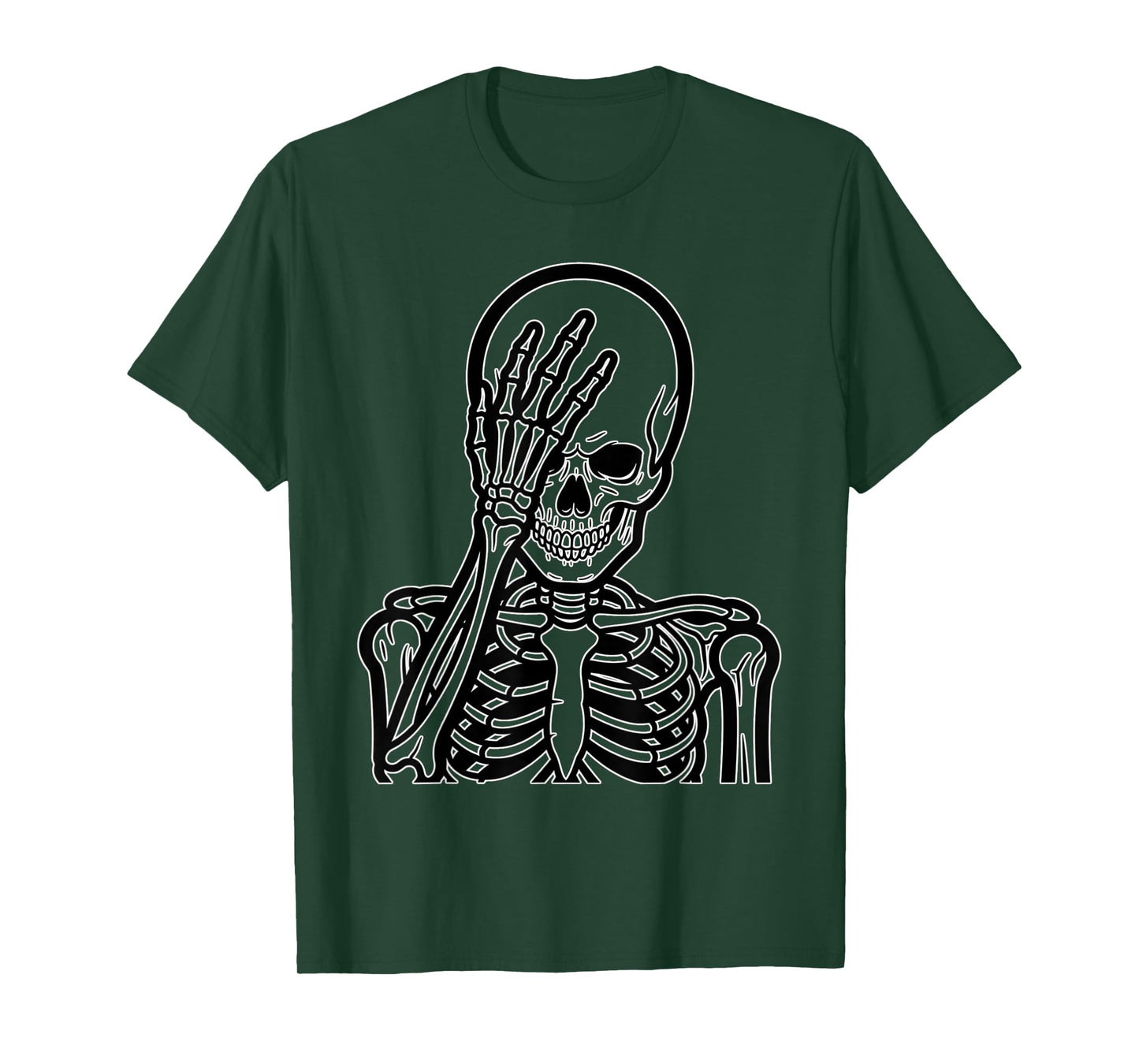 Sarcastic Skeleton Facepalm Tee Funny Meme Gifts T-Shirt