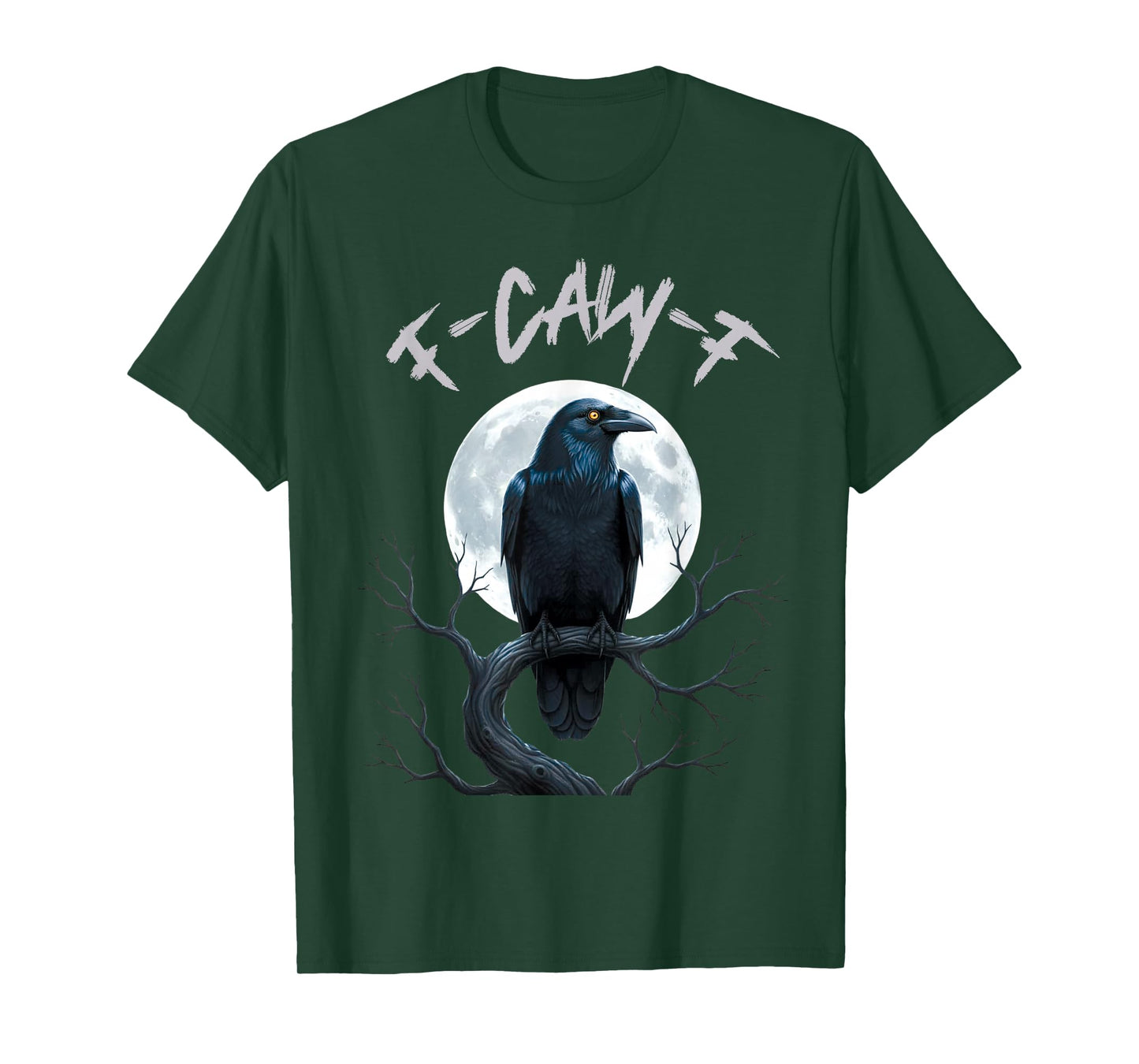 Black Crow F-Caw-F Funny Moon Raven T-Shirt