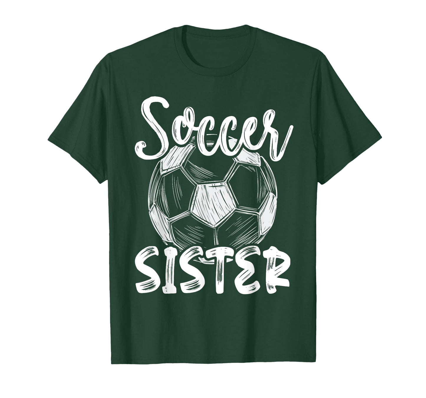 Soccer Sister Women Family Matching Team Player Soccer Ball T-Shirt