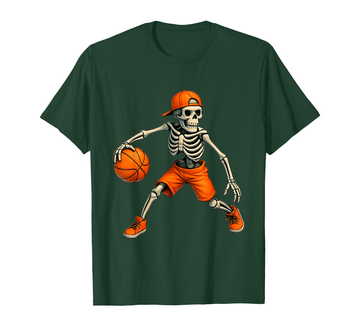 Funny Skeleton Basketball Player Halloween for Men Boys Kids T-Shirt