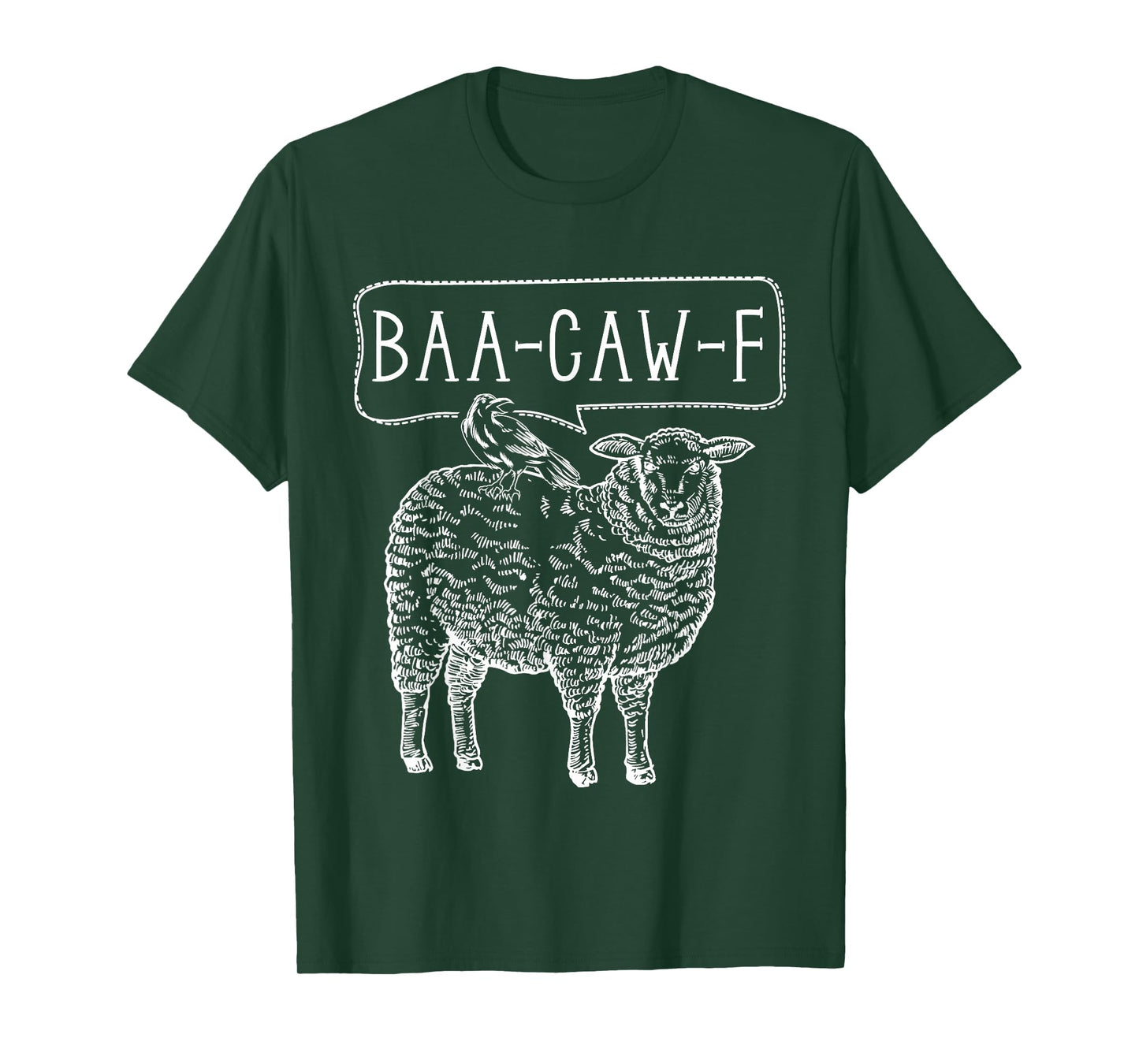 Funny Back Off Shirt Sheep Baa Crow Caw Insult Pun Tee T-Shirt