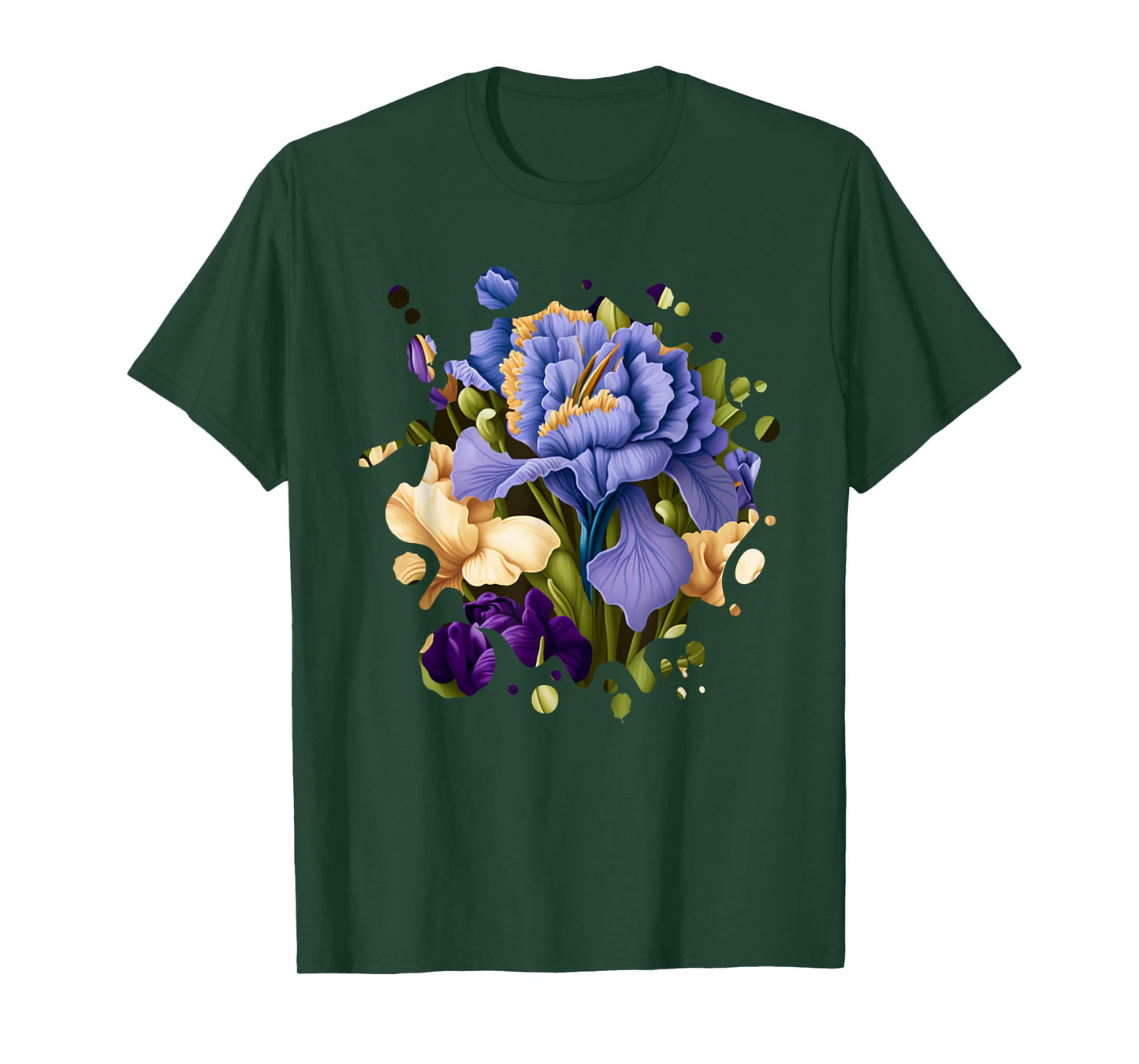 Vintage Iris Inspired Flower Plant Lover Funny gardening T-Shirt