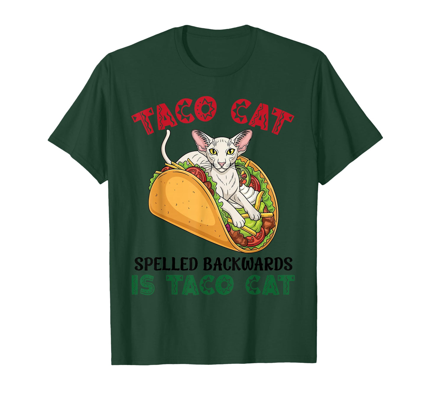 Oriental Taco Cat Spelled Backwards is Taco Inside A Cat T-Shirt