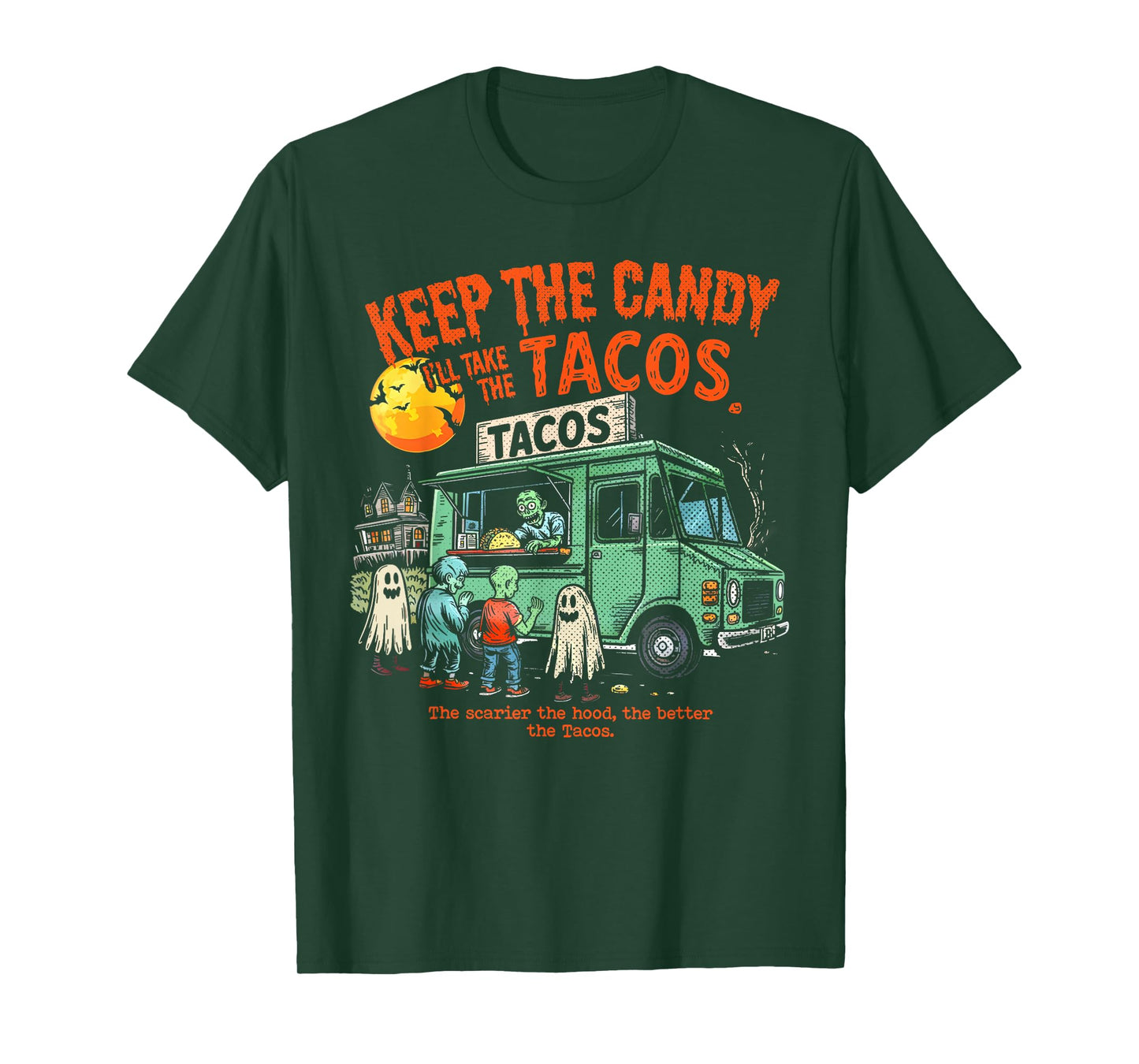 Halloween Taco Truck Keep The Candy Take Tacos T-Shirt