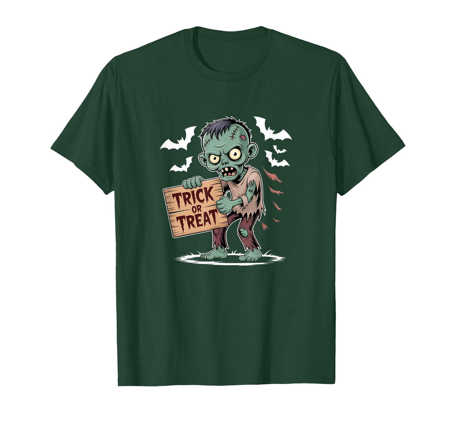Spooky Trick or Treat Zombie Gift for Men Women T-Shirt