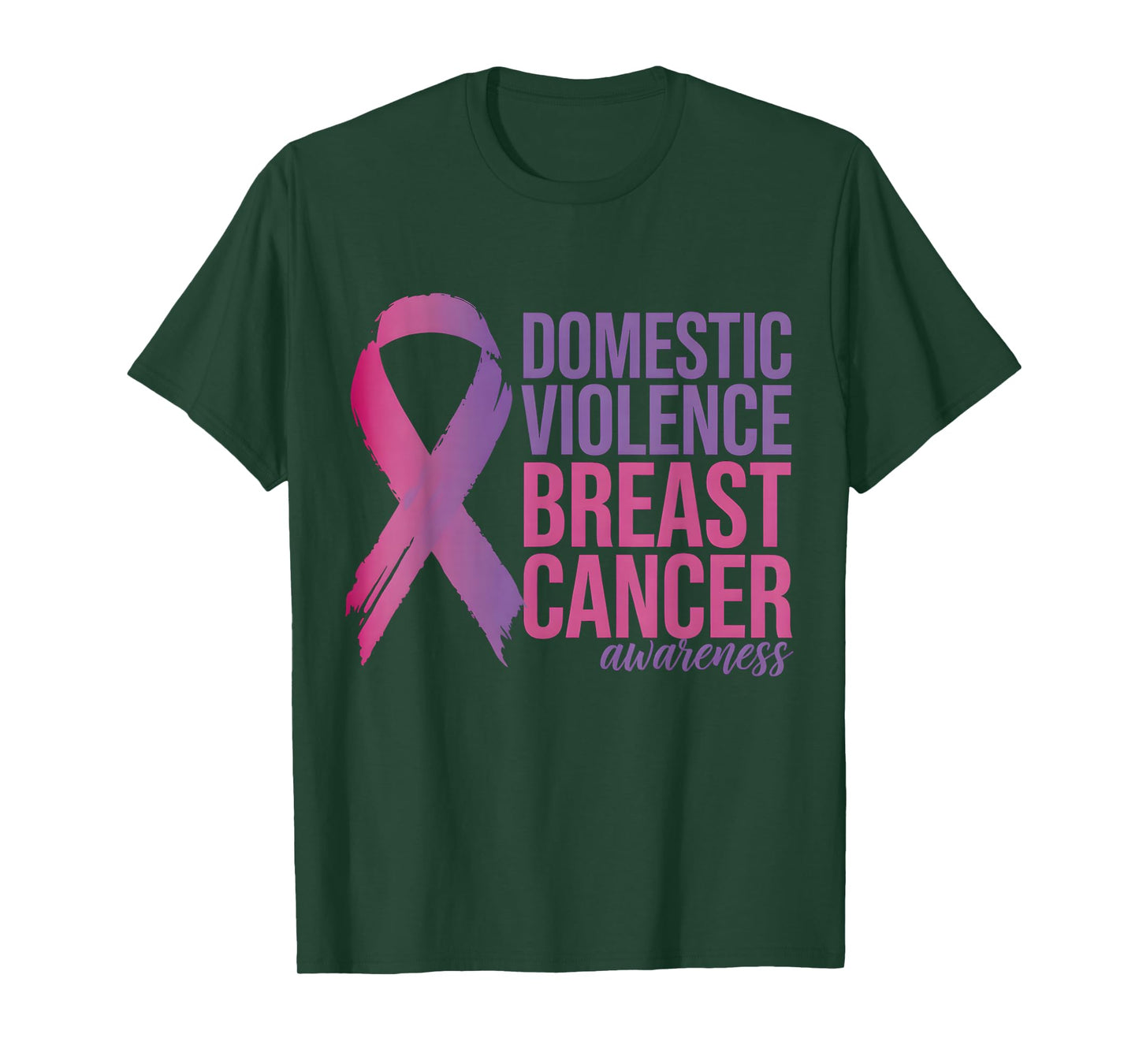 in October We Wear Pink and Purple Awareness for Men Women T-Shirt