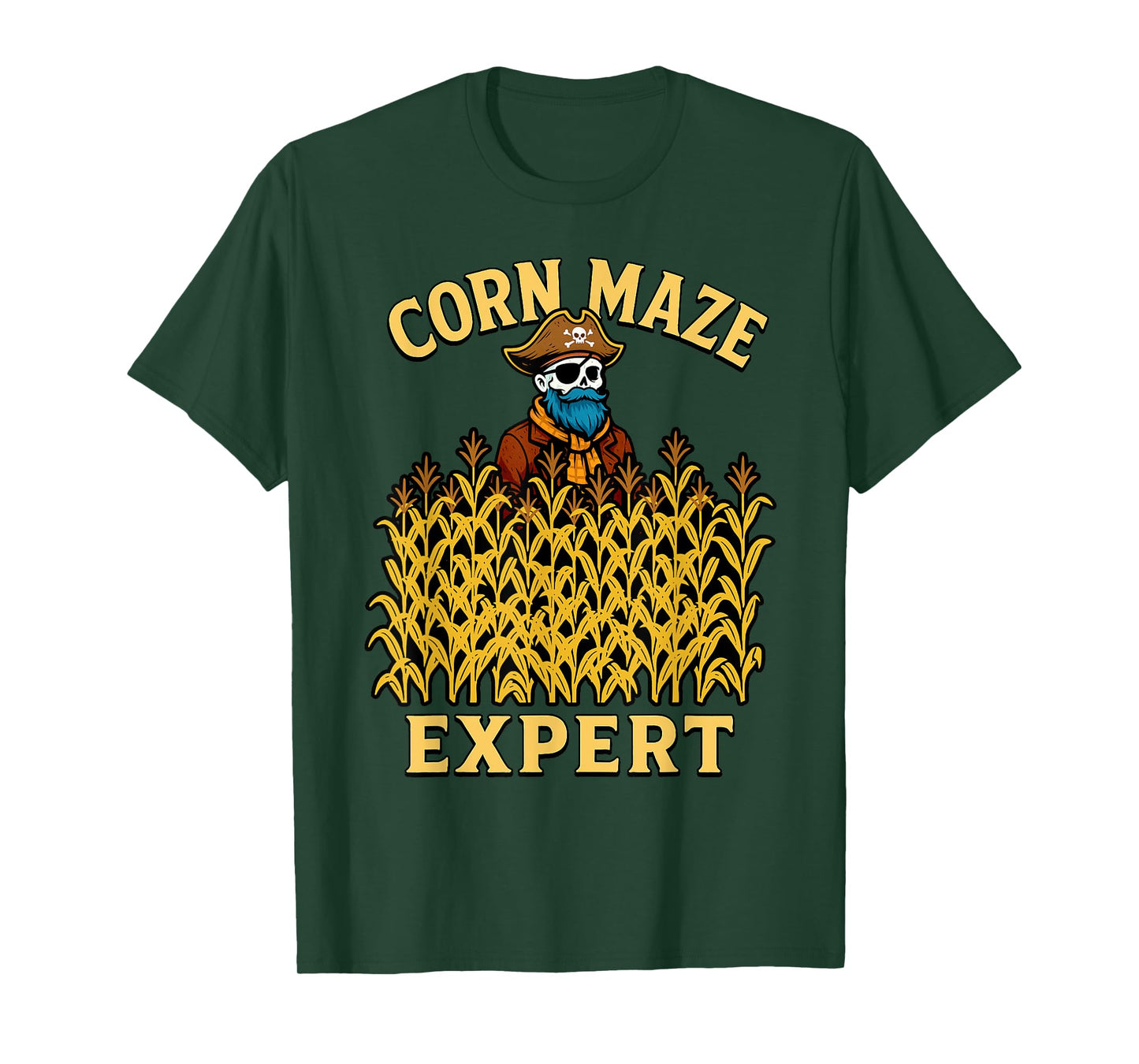 Funny Pirate Corn Maze Expert Fall Kids Halloween Spooky Fun T-Shirt