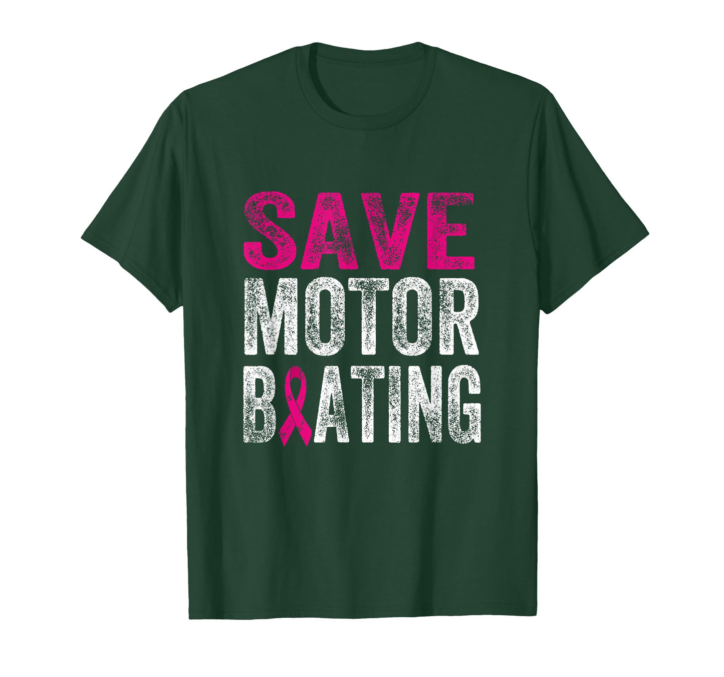 Save Motorboating Funny Breast Cancer Awareness Support T-Shirt