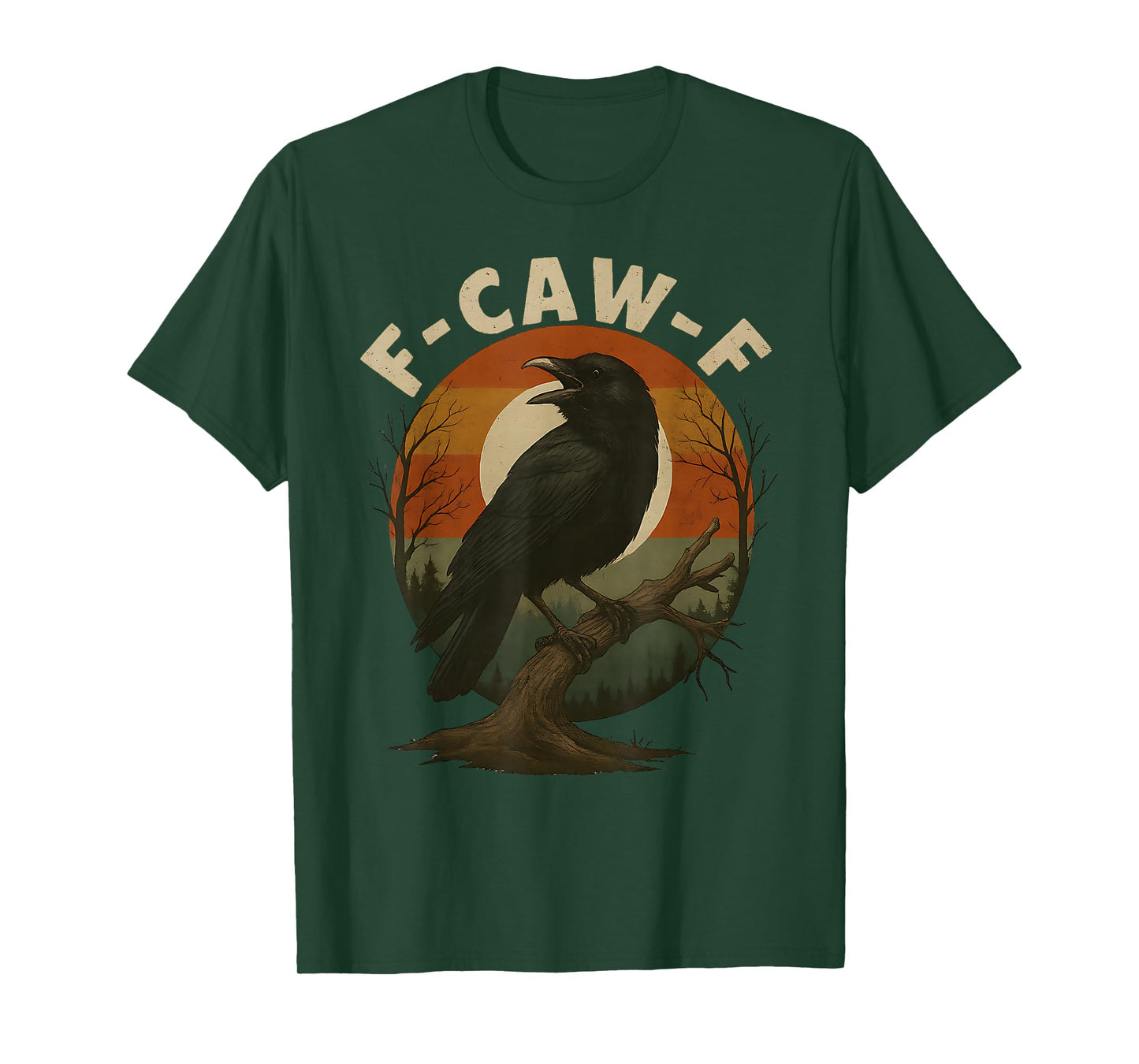 Funny F-Caw-F Crow Black Vintage T-Shirt