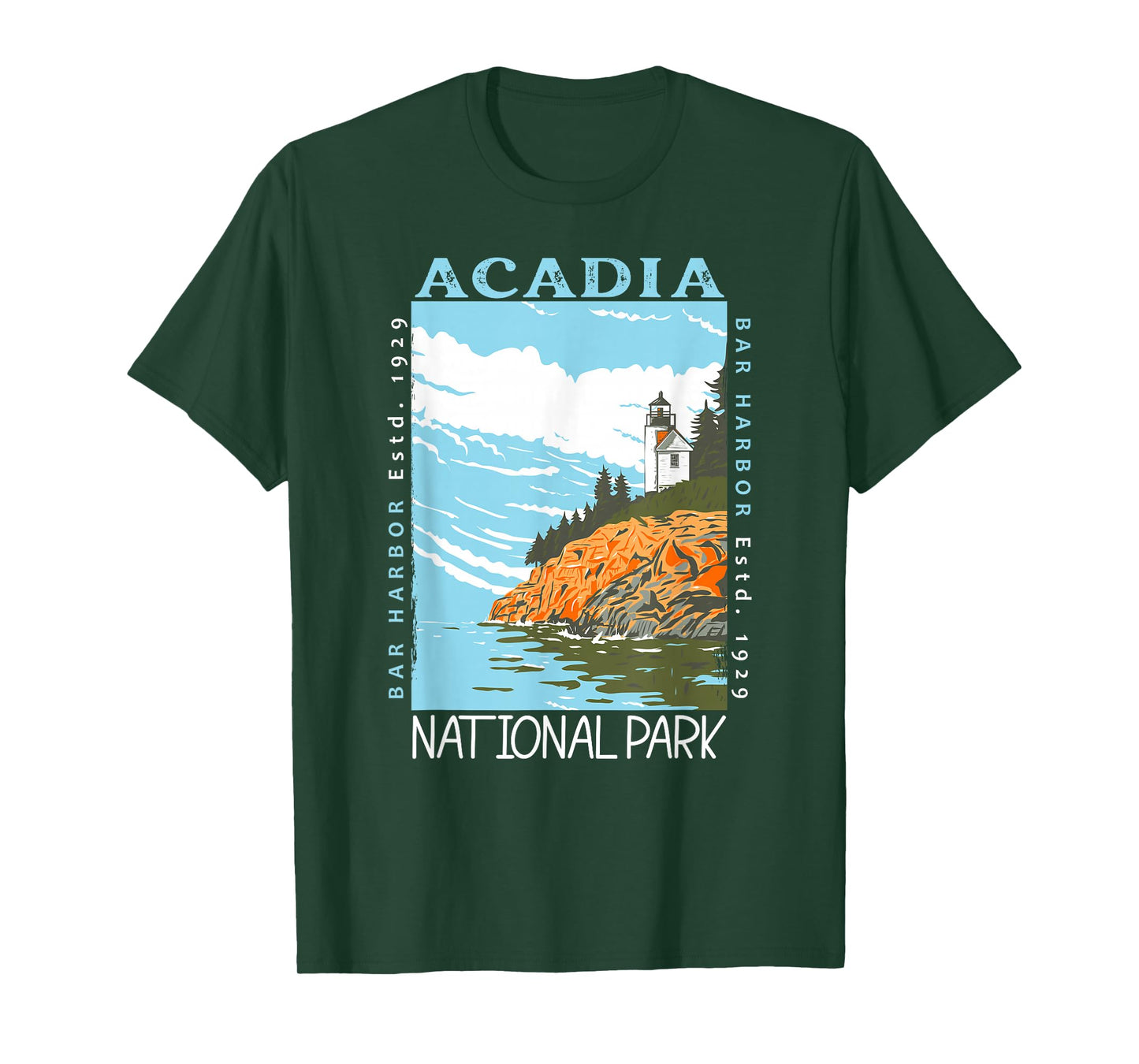 Acadia National Park Bar Harbor Maine Vintage T-Shirt