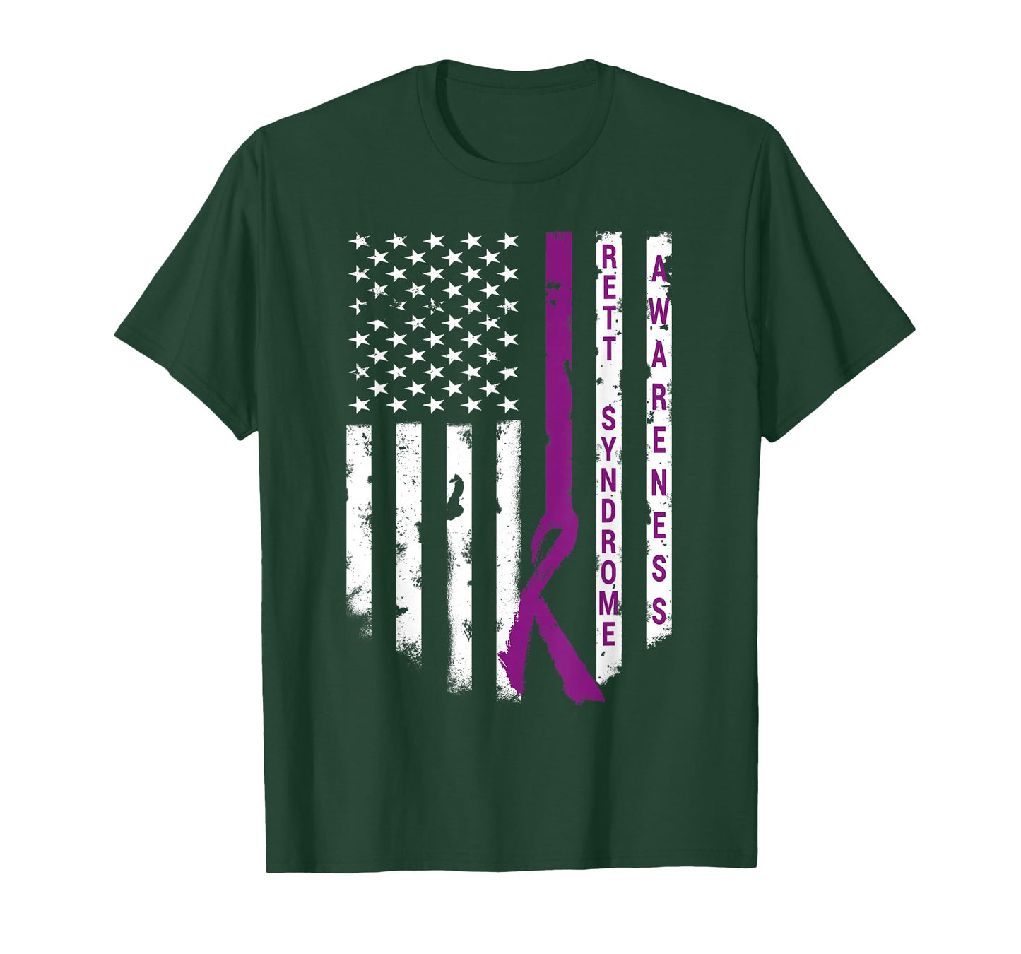 Rett Syndrome Awareness Shirt American Flag RTT Support Tee T-Shirt
