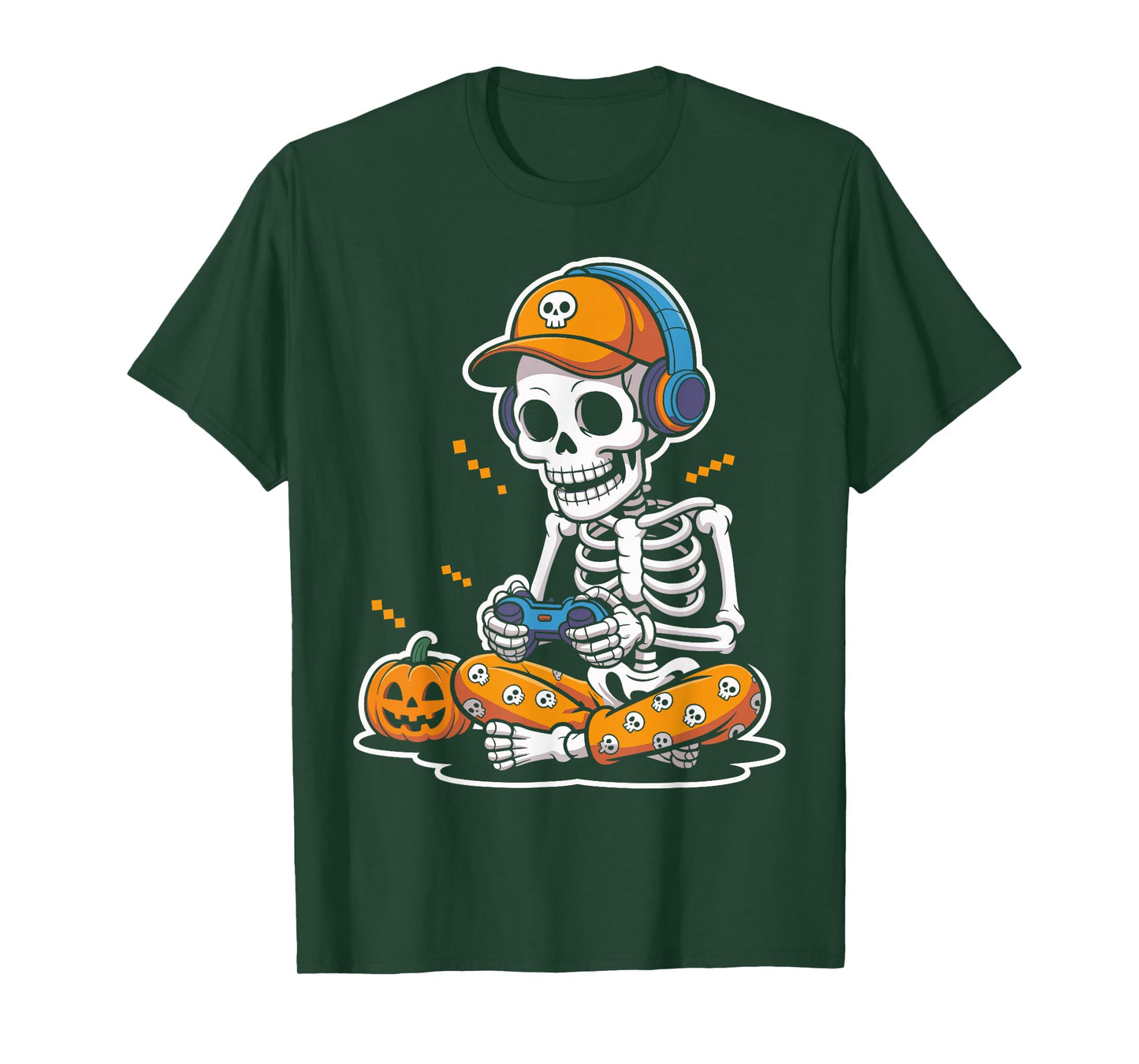 Gaming Skeleton Halloween Video Game Costume for Gamers T-Shirt
