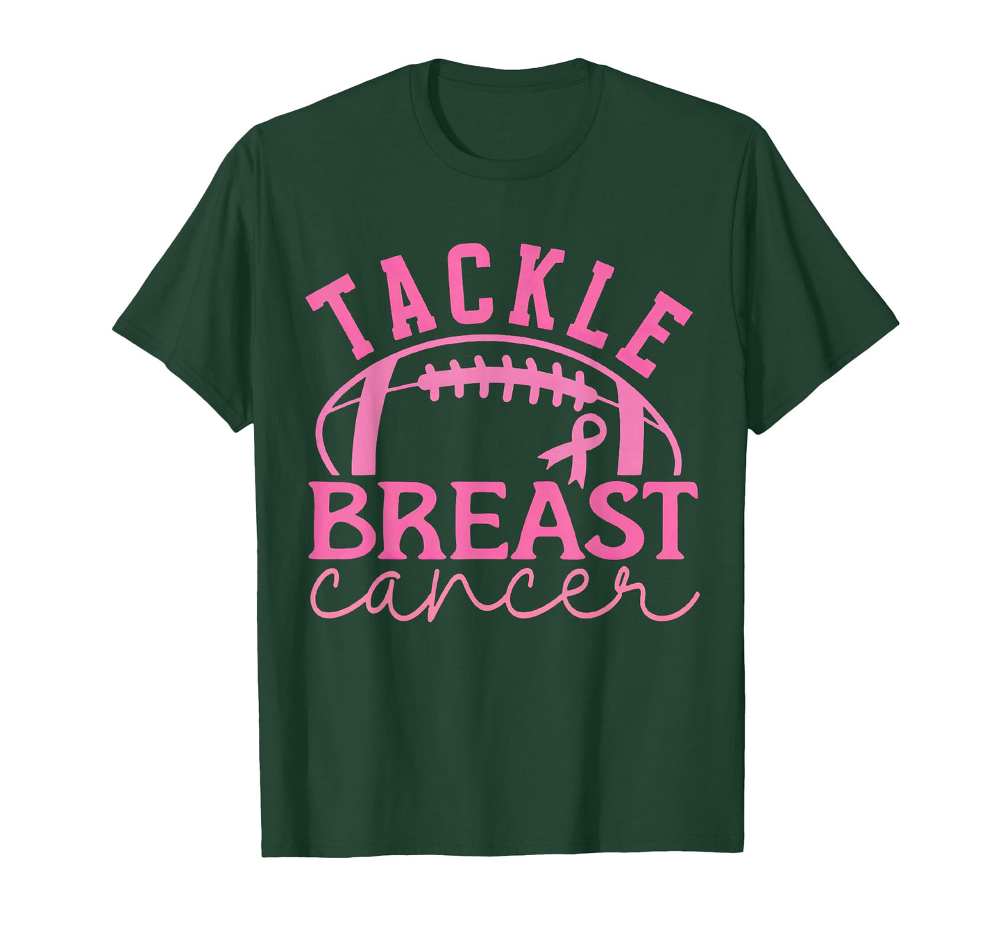 Tackle Breast Cancer Football Pink Breast Cancer Awareness T-Shirt