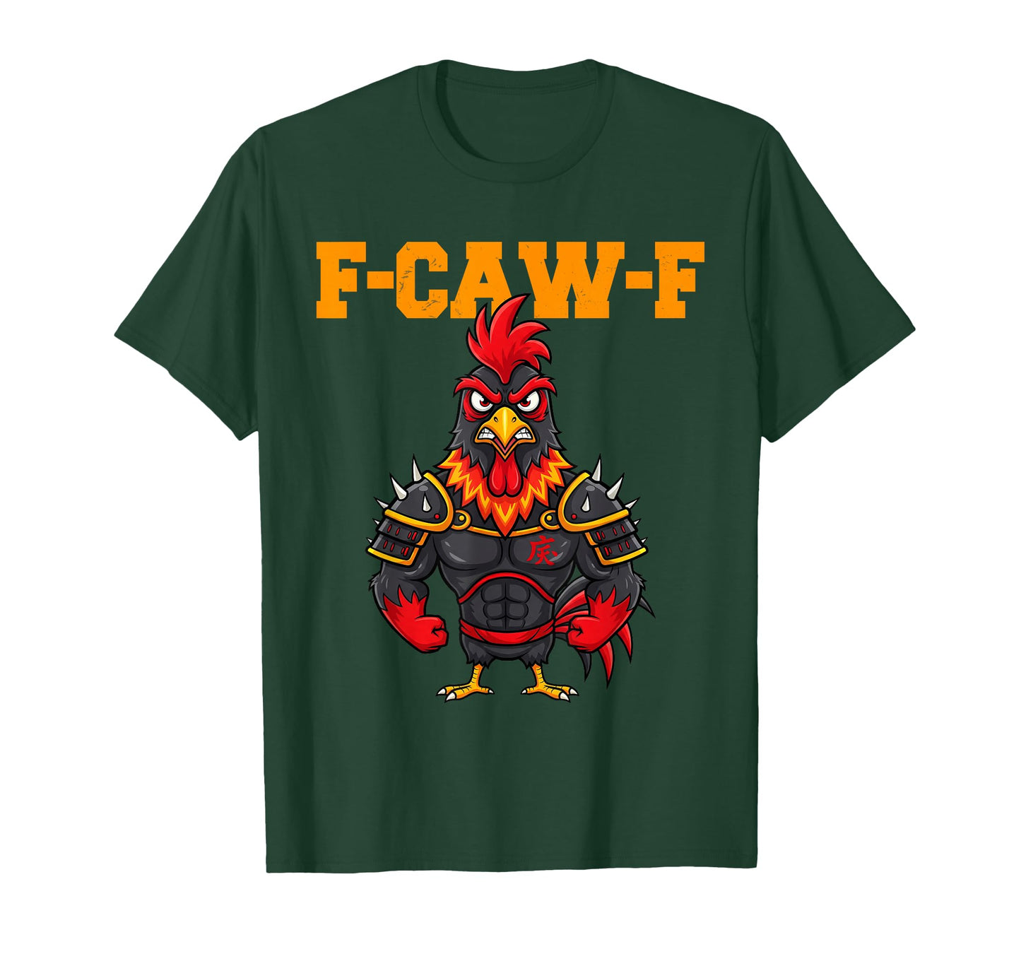 F-Caw-F Angry Samurai Rooster Humor fcawf Quote Chicken Meme T-Shirt