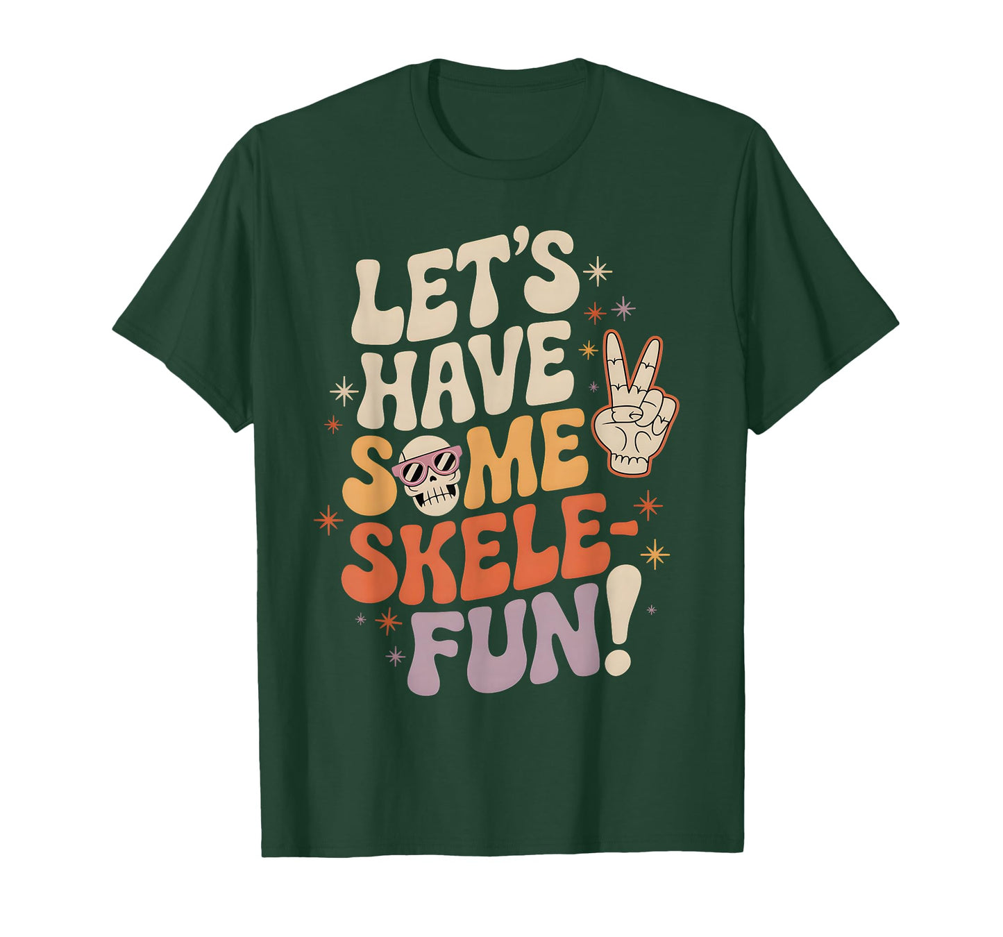 Funny Skeleton Halloween Quote Retro Skull Fall Design T-Shirt