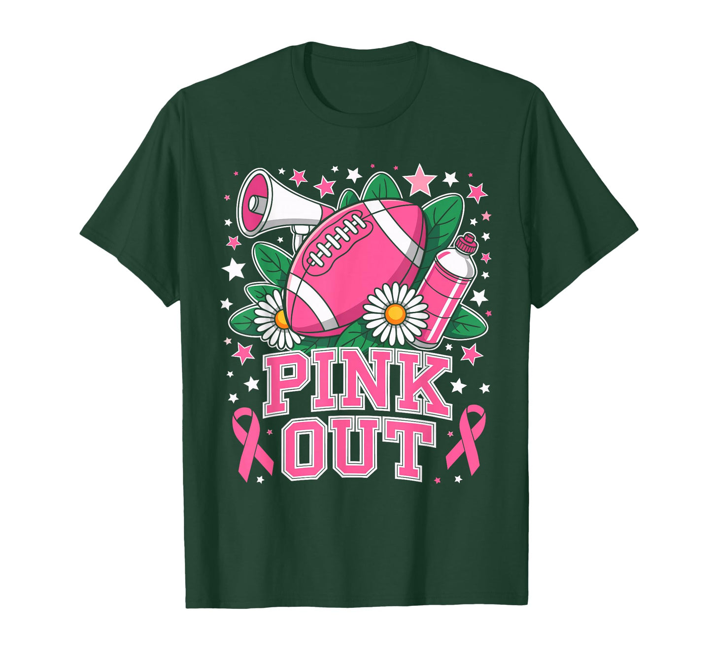 Pink Out Tackle Breast Cancer Awareness American Football T-Shirt