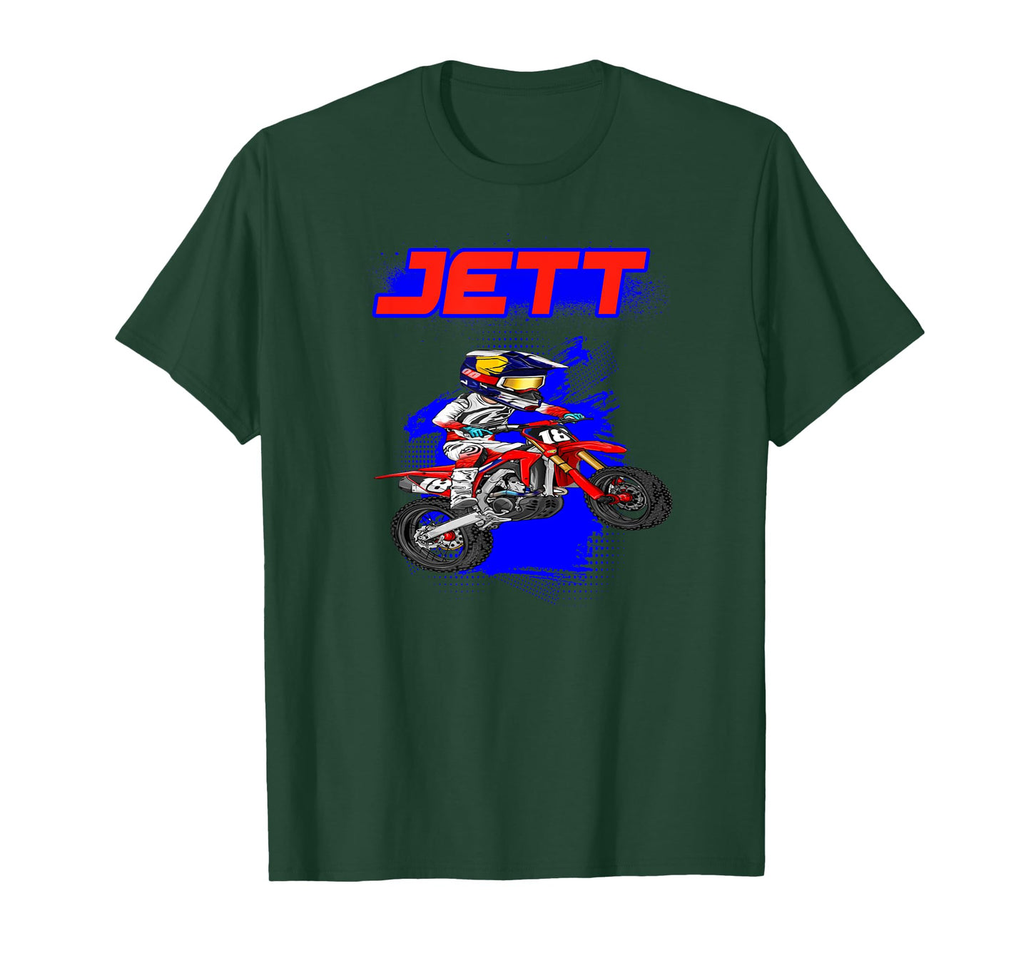 JL18-Official Unisex-Youth Black Modern Motocross Graphic T-Shirt