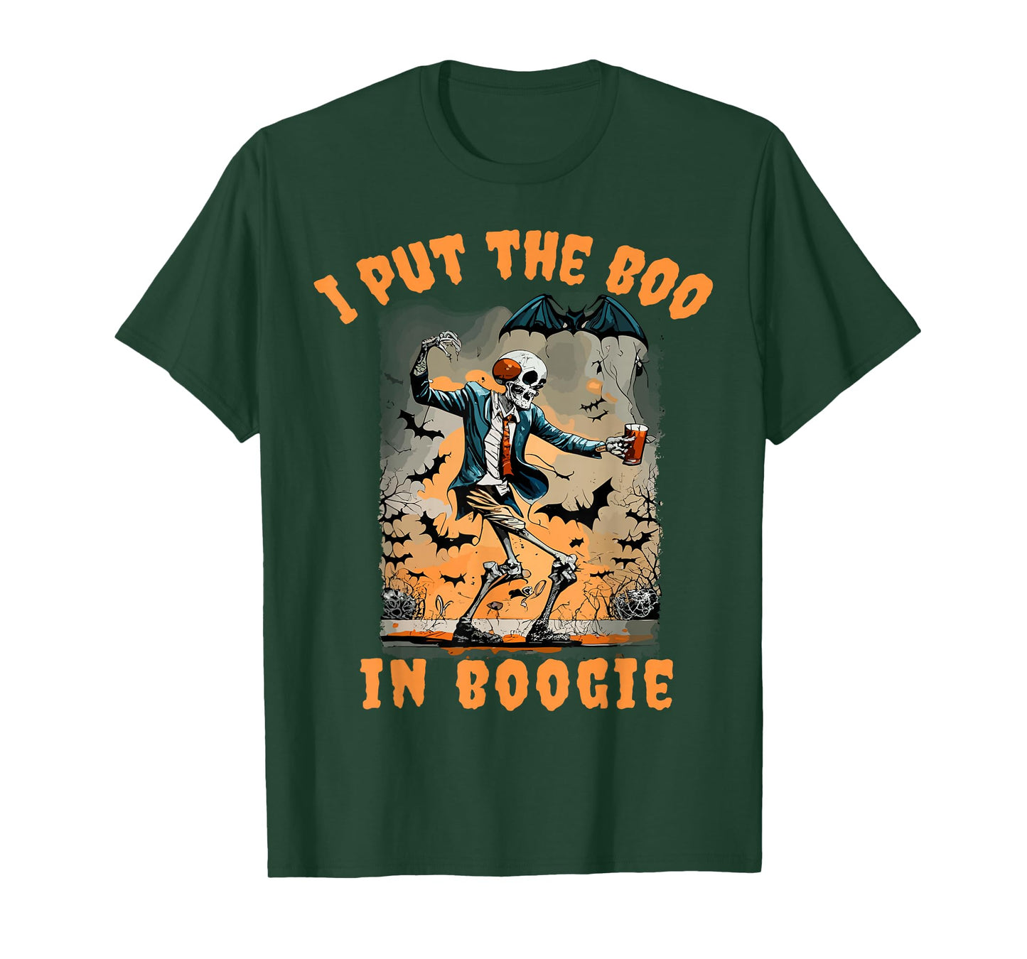 Funny Halloween Skeleton Dancing Spooky Graphic T-Shirt