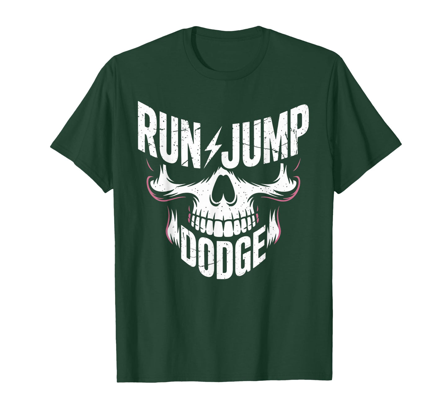 Skeleton Face Run Jump Dodge Chase and Catch Tag Sport Funny T-Shirt