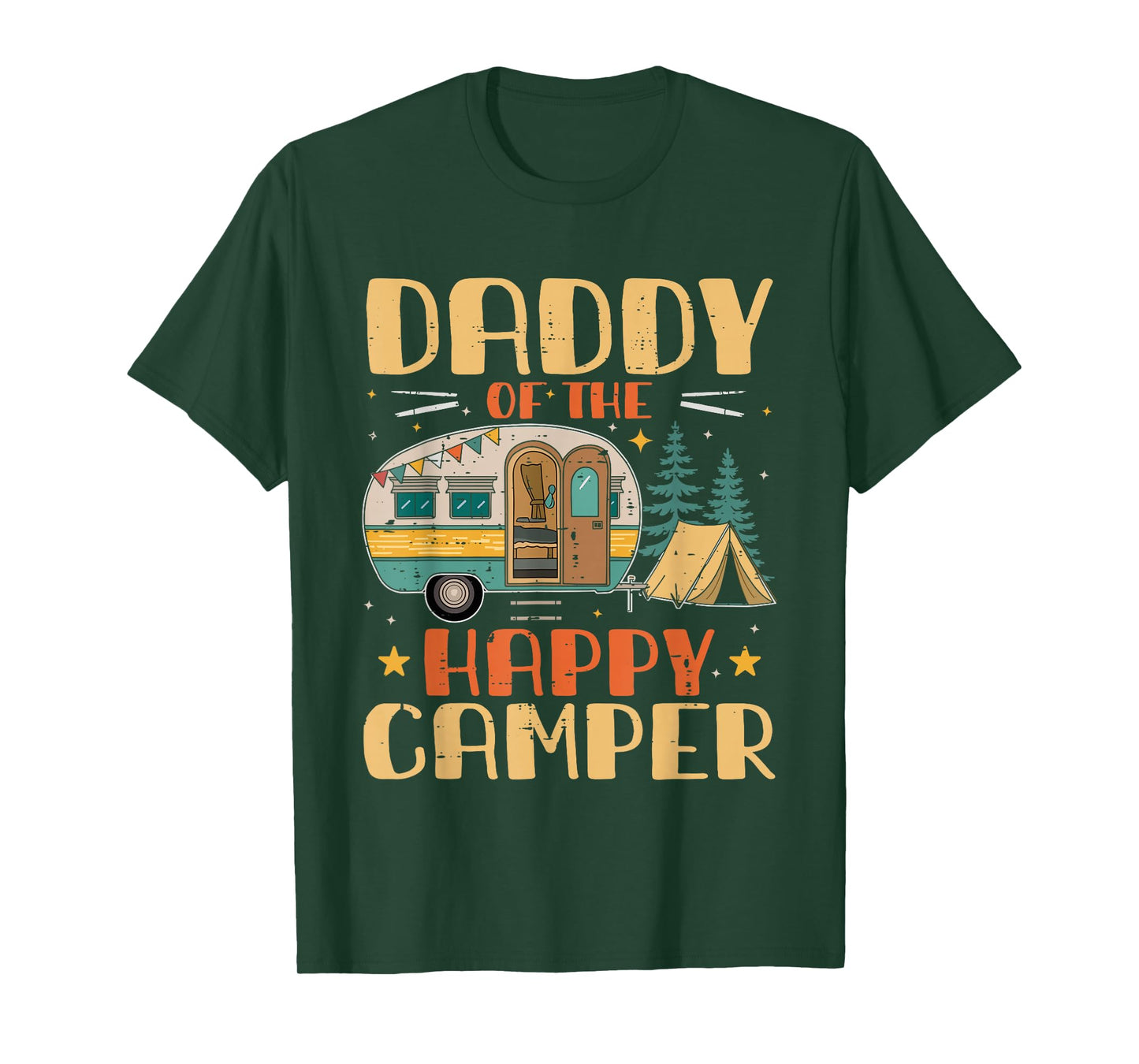 Daddy of Happy Camper 1st Birthday Party Retro Daddy T-Shirt
