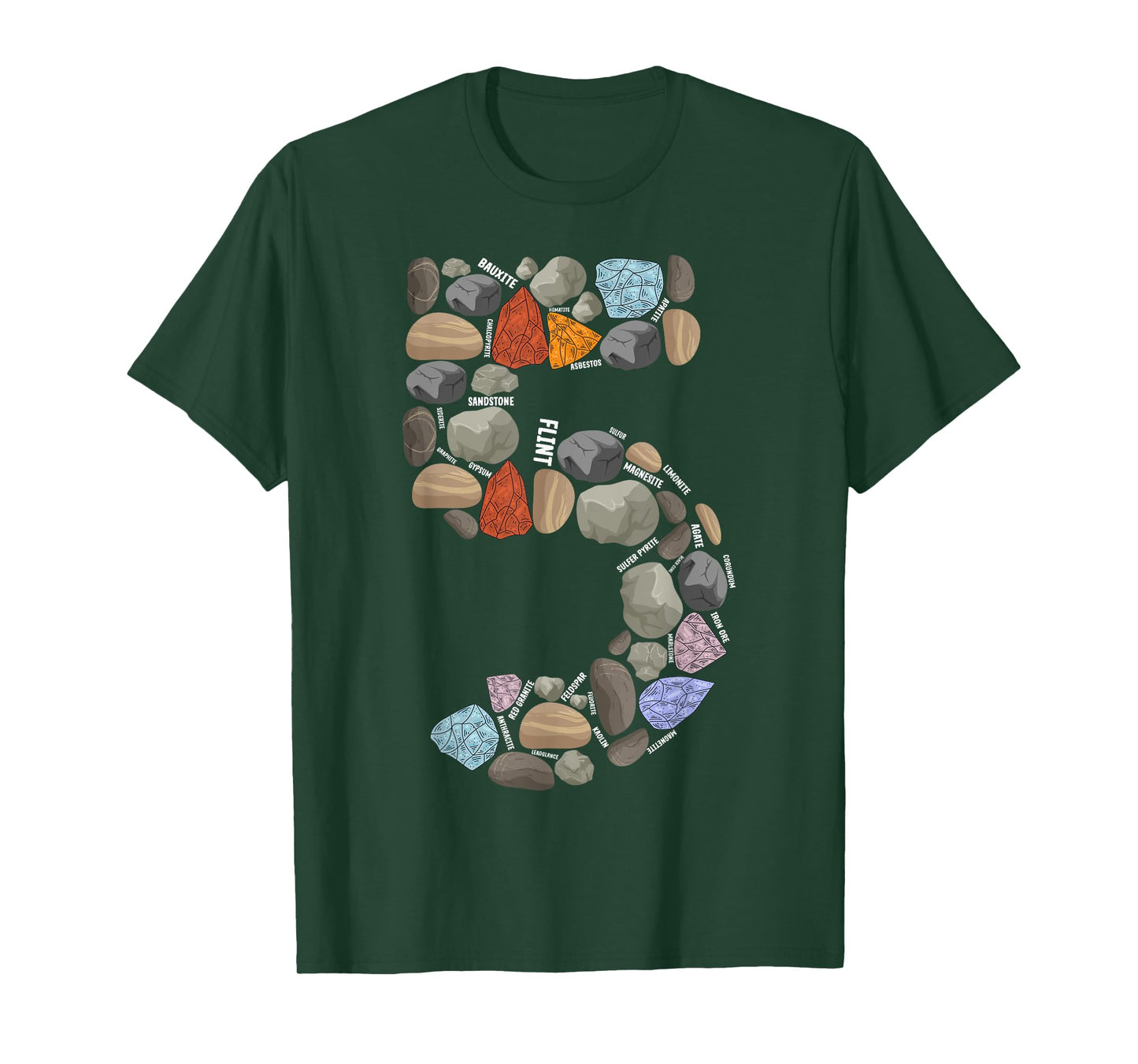 Geology Rocks 5 Years Old 5th Birthday Rock Collecting T-Shirt