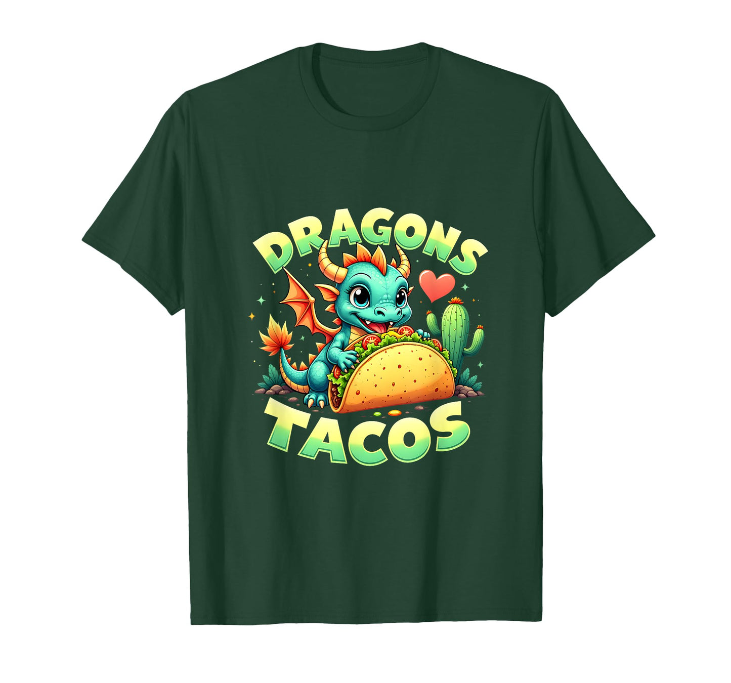Mexican Food Kids Boys Dragons Love Tacos Cute Cinco De Mayo T-Shirt