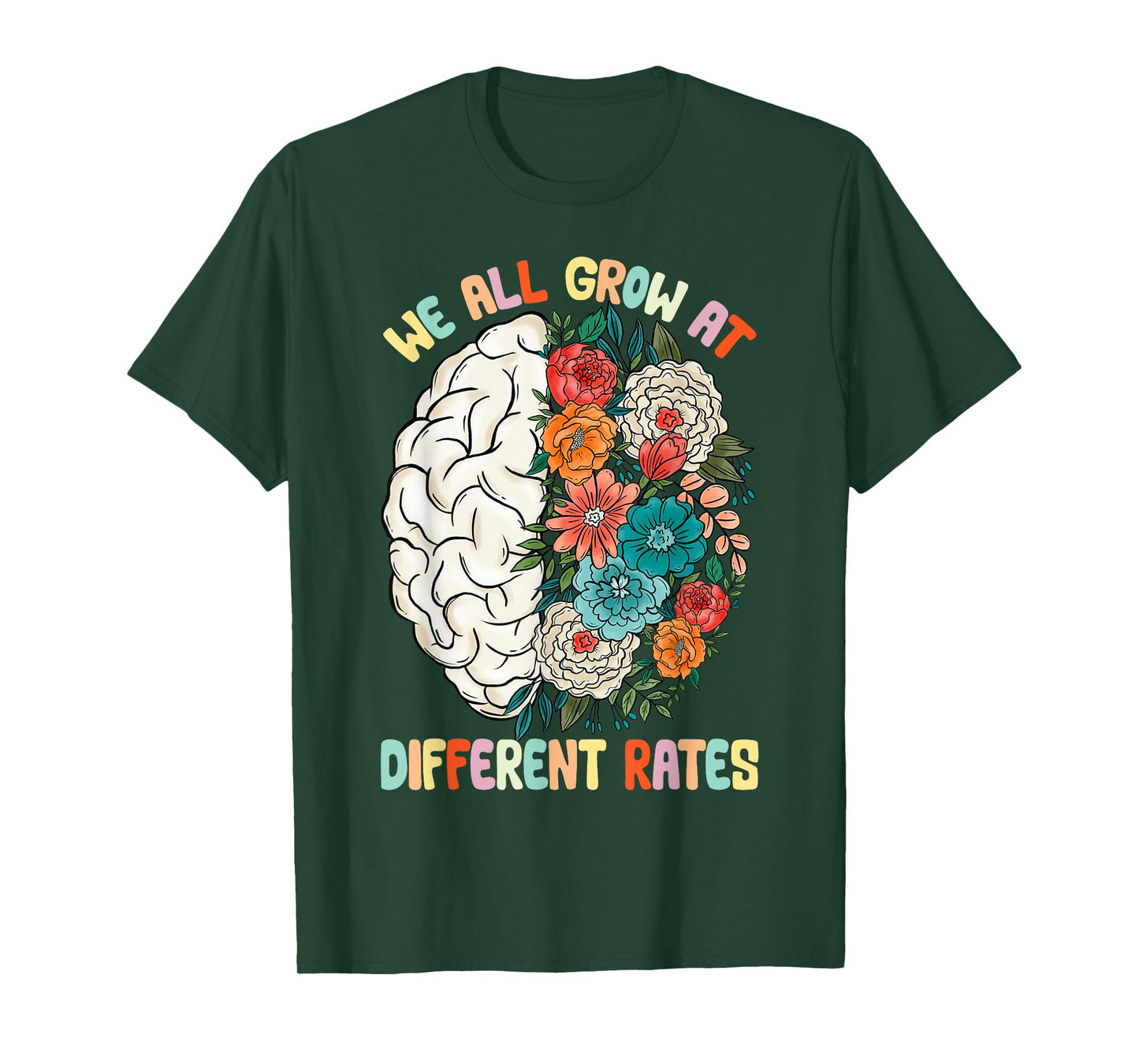 We All Grow At Different Rates Back To School Teacher T-Shirt for Men Women