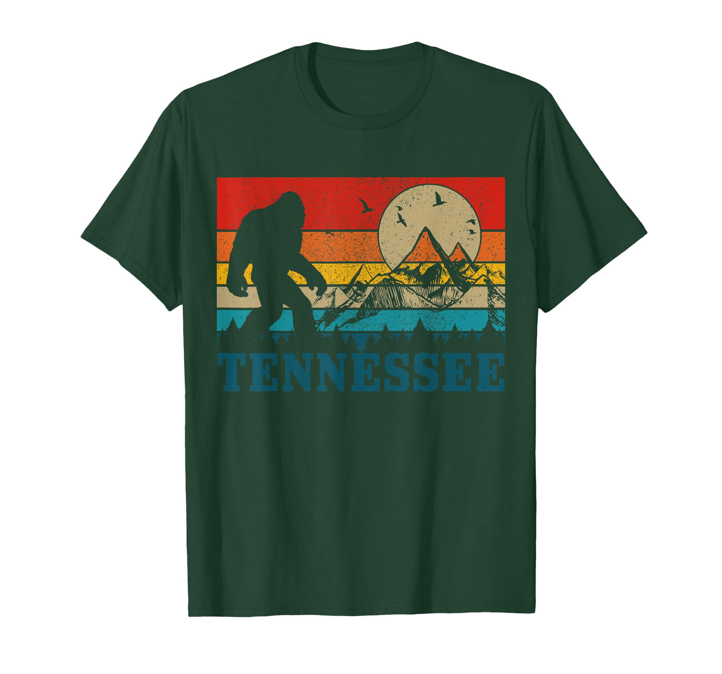 Tennessee Bigfoot Vintage Mountains Nashville Hiking Gift T-Shirt
