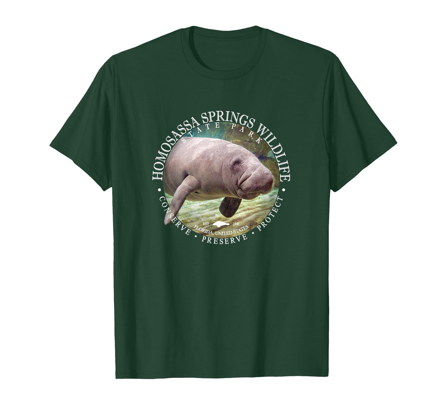 Homosassa Springs Wildlife State Park Manatee Sea Cow T-Shirt